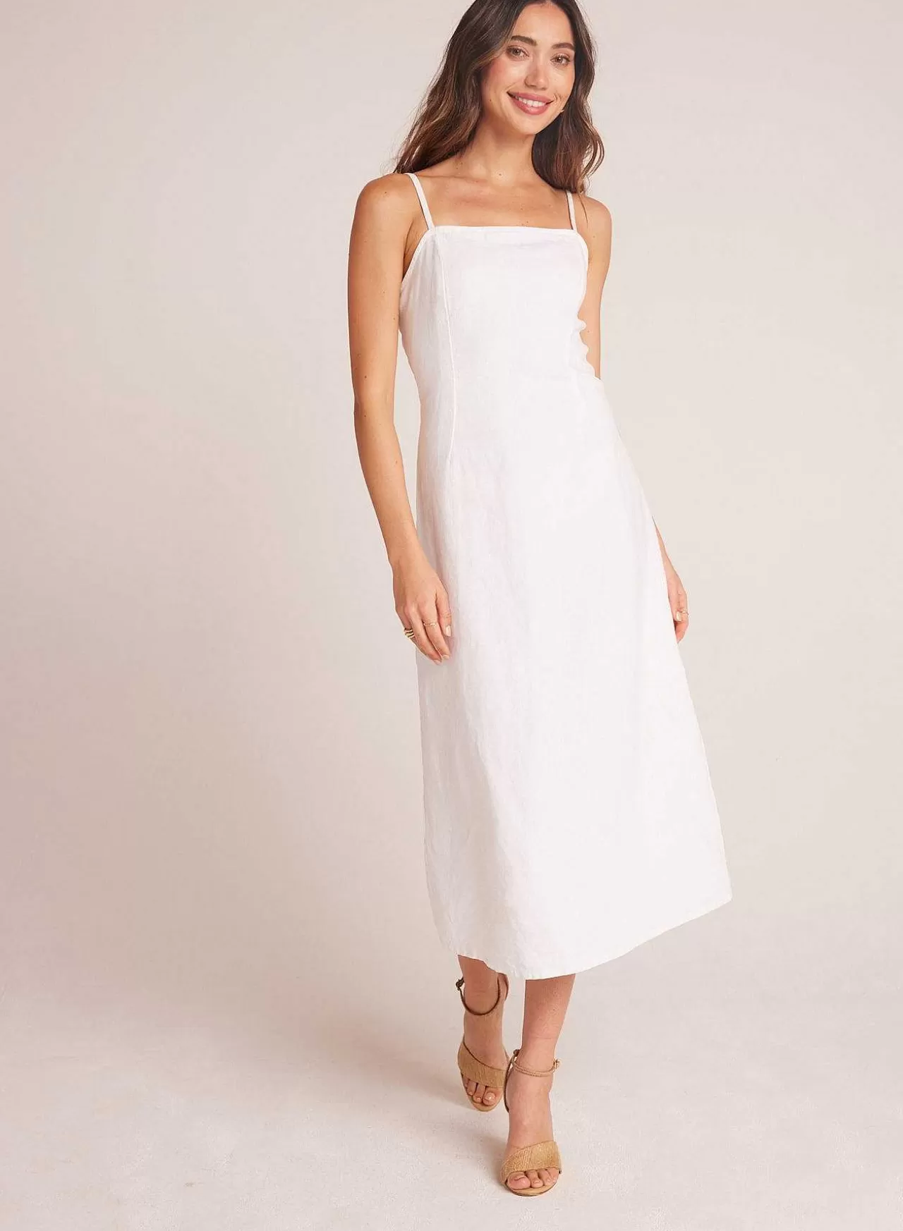 Aansluitende Cami Midi-Jurk - Wit>Bella Dahl New