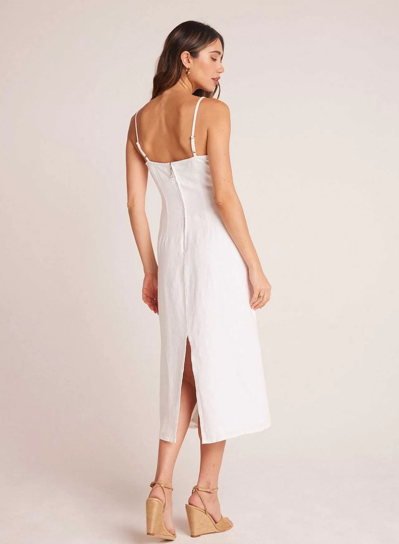 Aansluitende Cami Midi-Jurk - Wit>Bella Dahl New