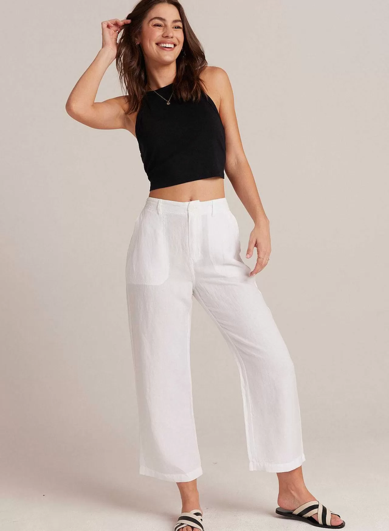 Blakely Utility Crop Met Wijde Pijpen - Wit>Bella Dahl Cheap