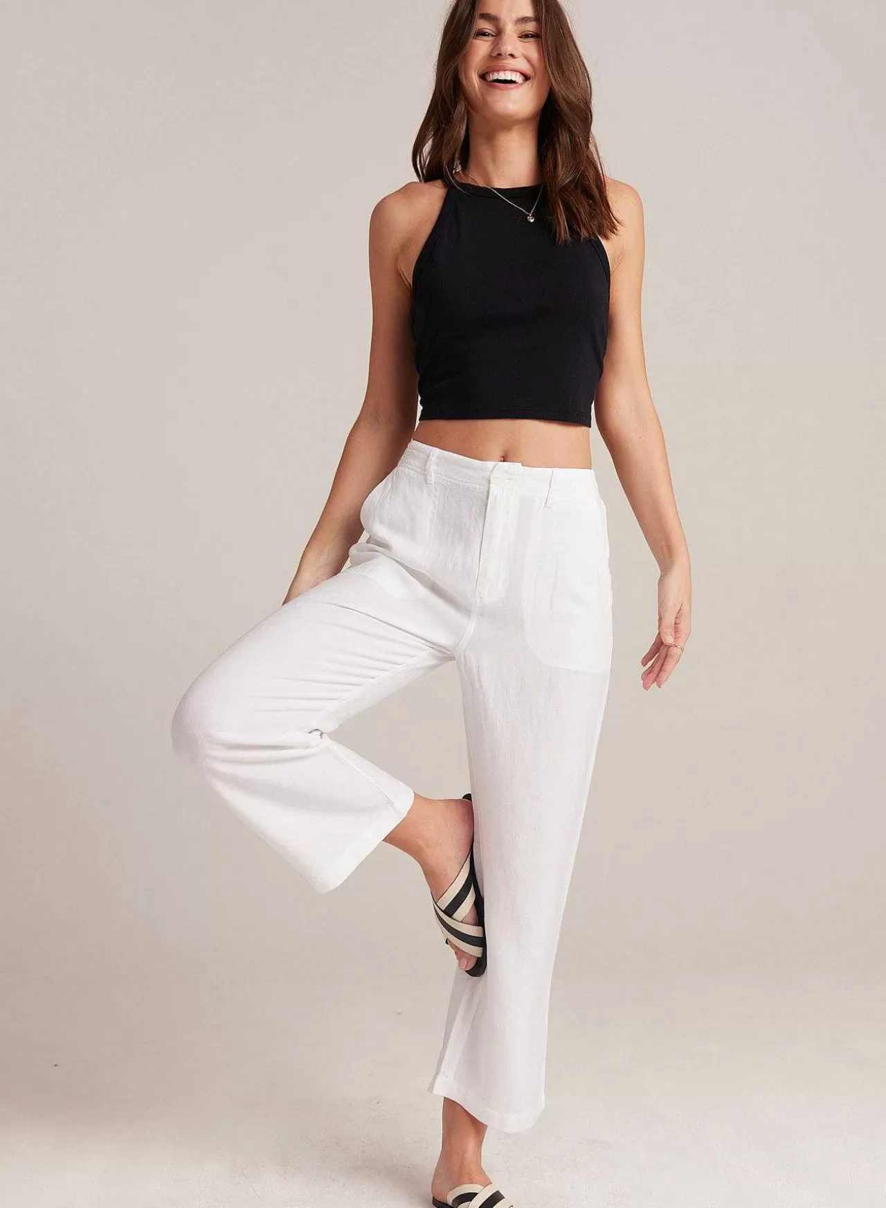 Blakely Utility Crop Met Wijde Pijpen - Wit>Bella Dahl Cheap