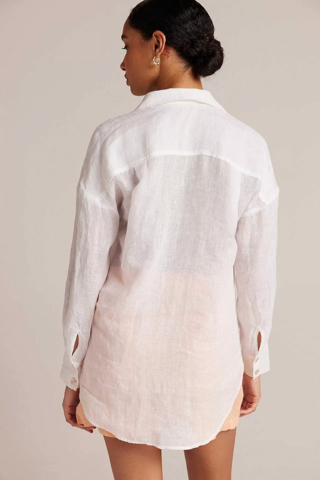 Boyfriend Button-Down - Wit>Bella Dahl Discount