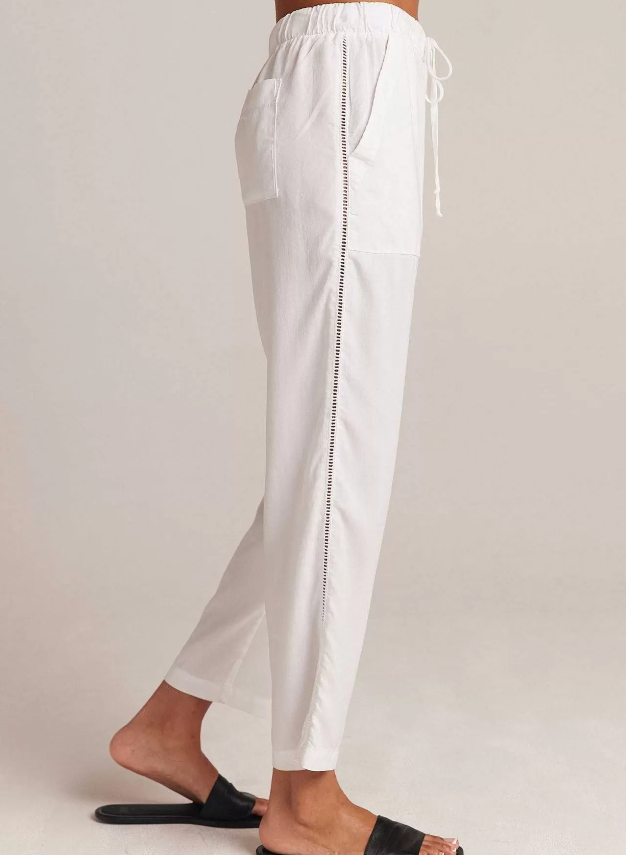 Broek Met Ladderafwerking En Zak - Wit>Bella Dahl Clearance