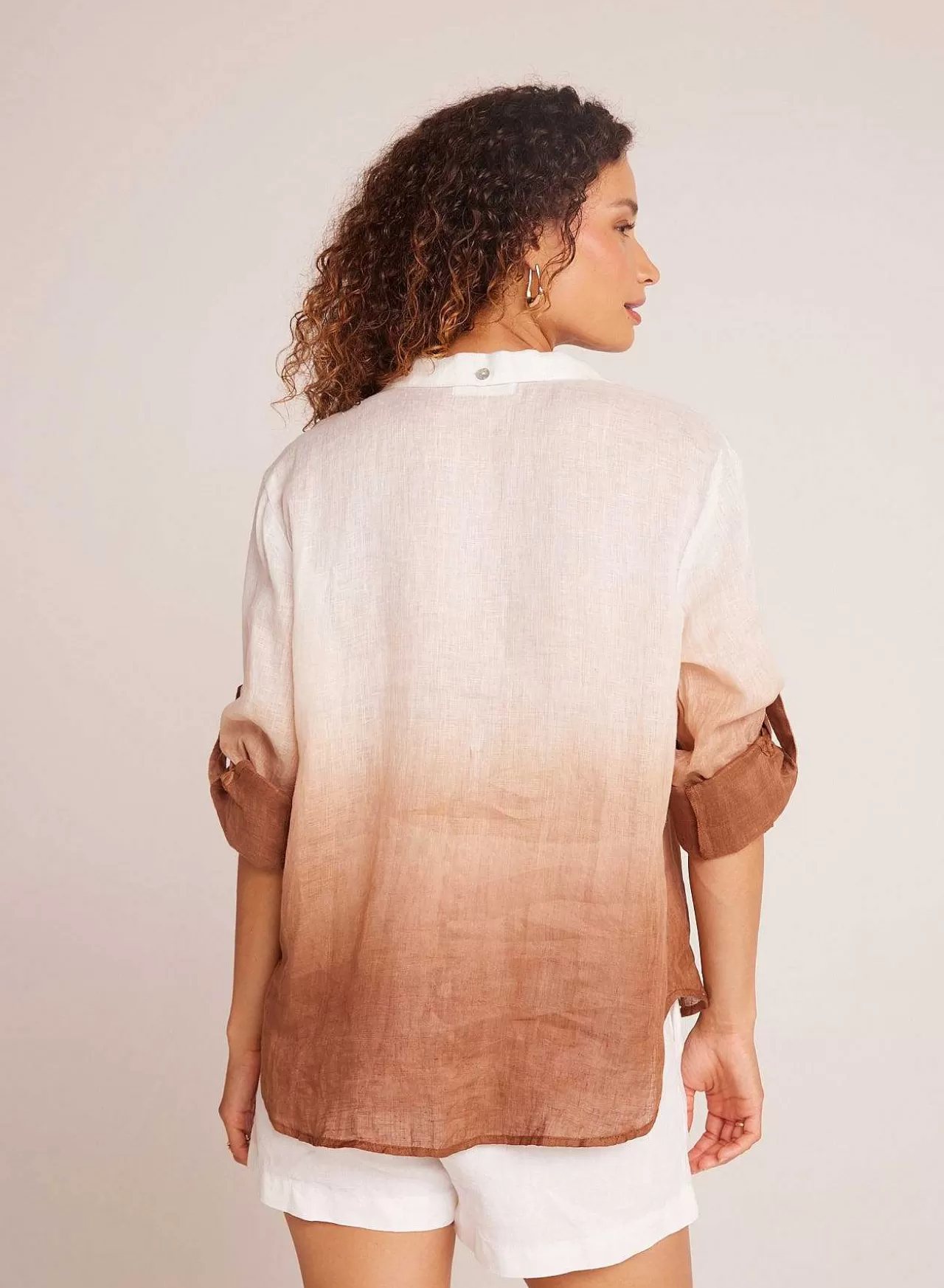 Capri Button Down - Kokosnoot Ombre-Kleurstof>Bella Dahl Sale