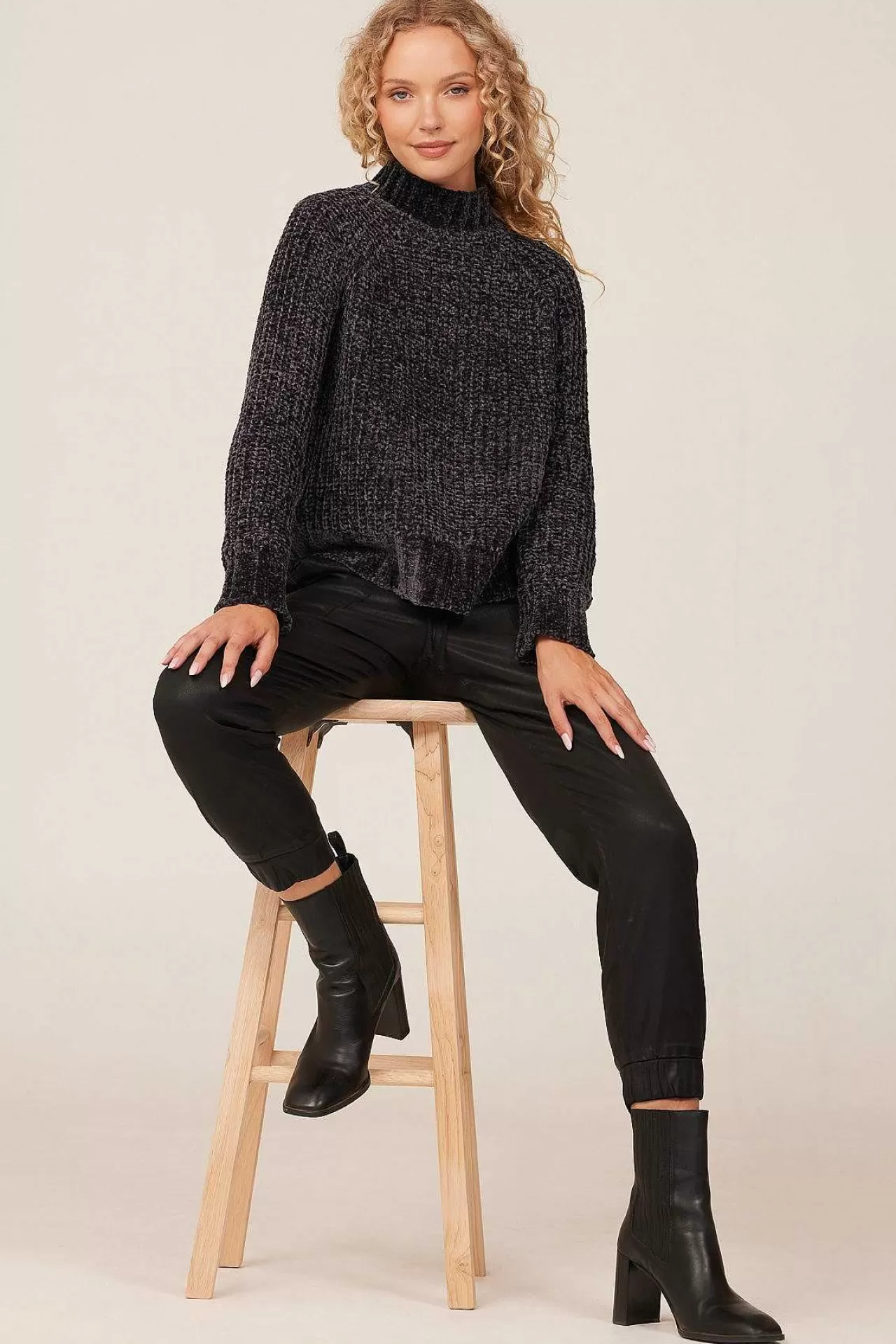 Chenille Trui Met Col - Shadow Night>Bella Dahl Online