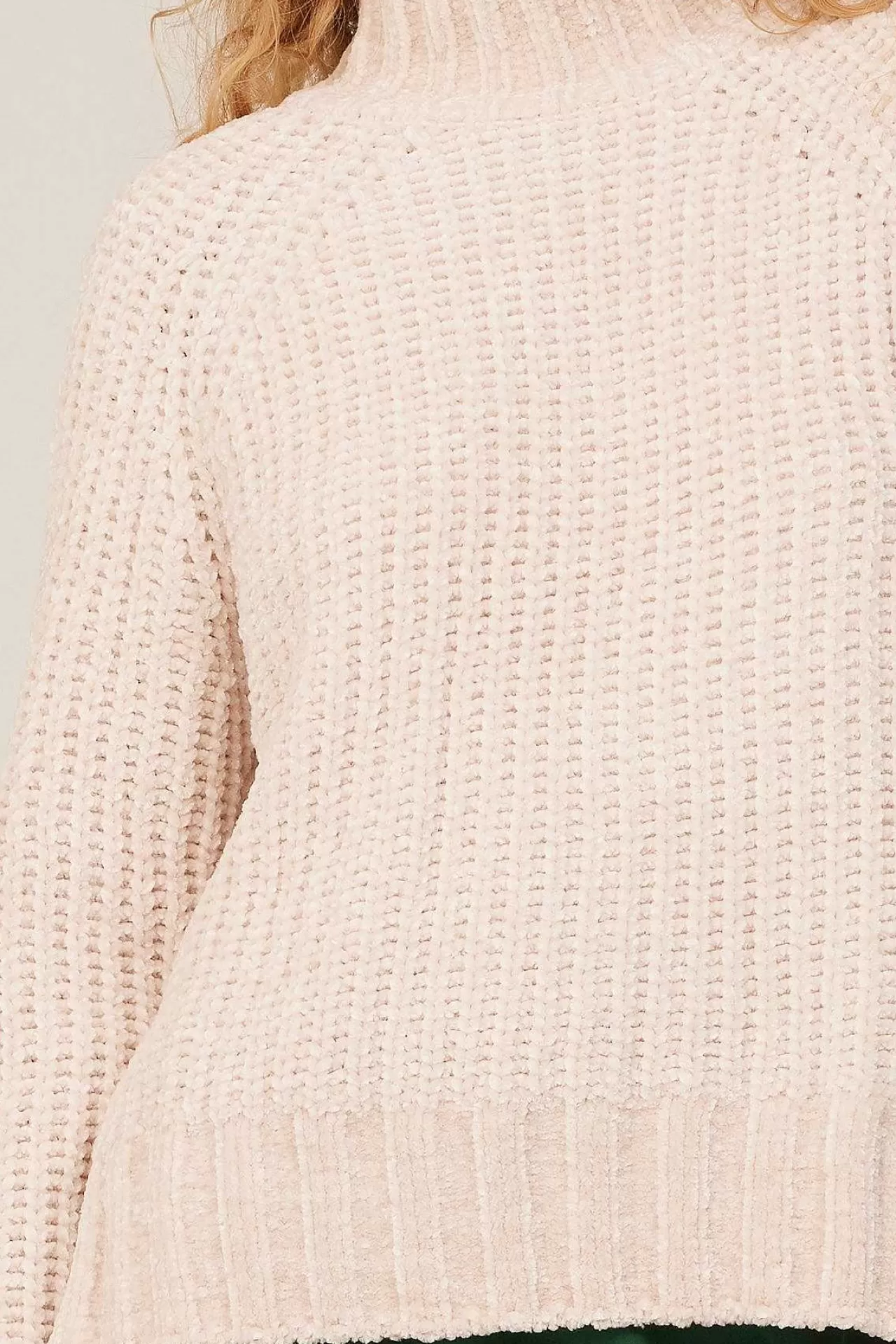 Chenille Trui Met Coltrui - Opaal Ivoor>Bella Dahl Discount