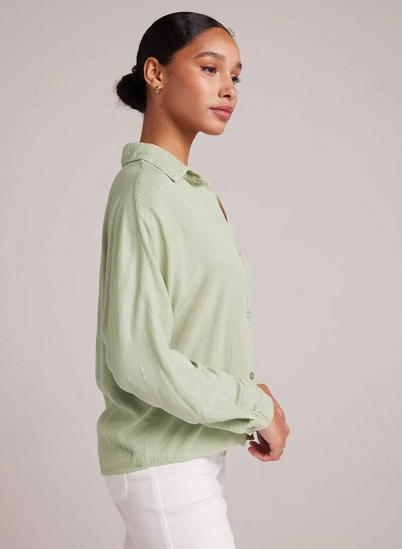 Dolman Mouw Met Knoopsluiting - Coastal Sage>Bella Dahl Best Sale