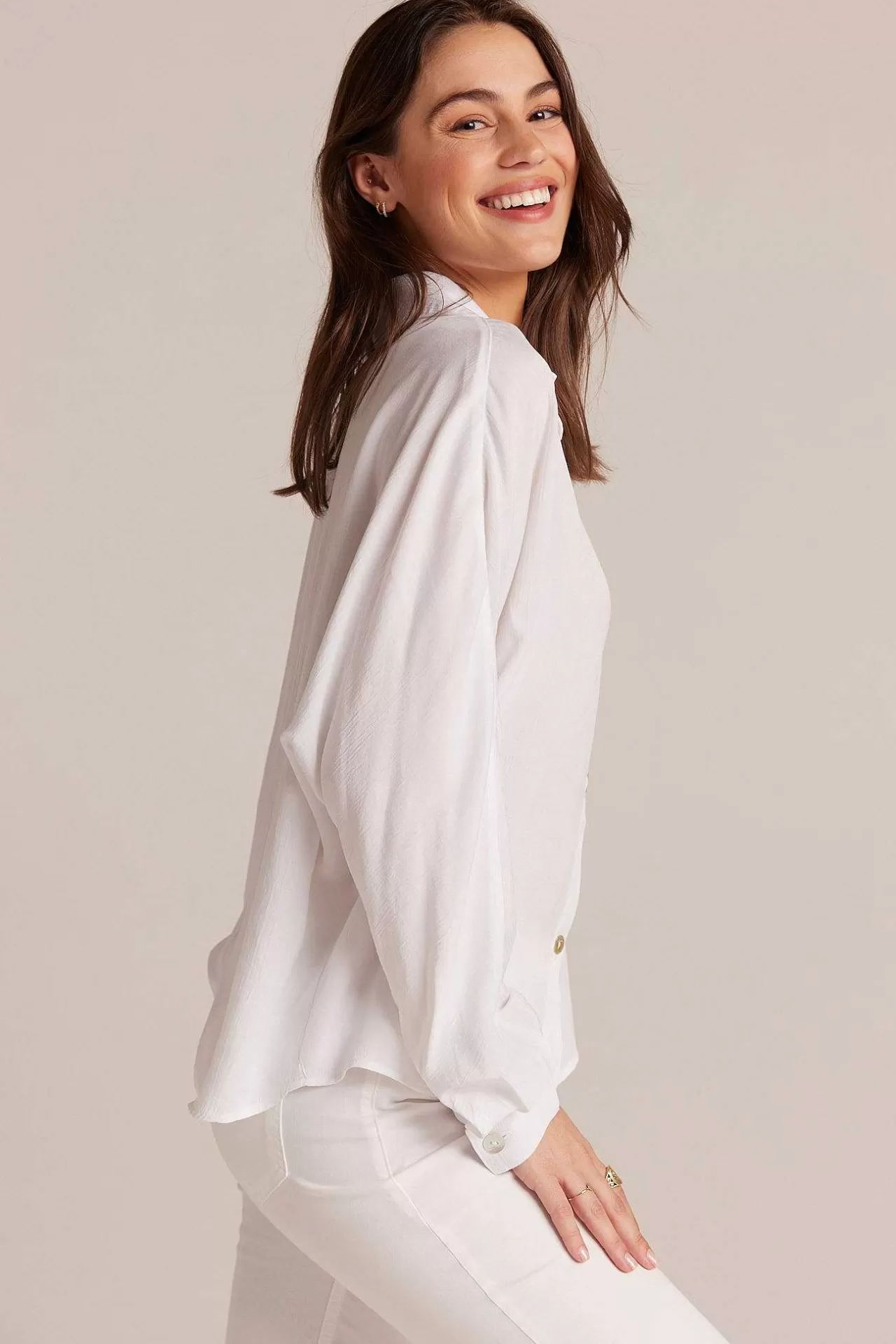 Domanmouw Met Knoopsluiting - Wit>Bella Dahl Clearance