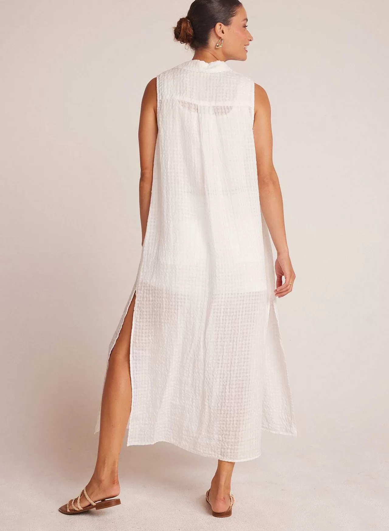 Dusterjurk Met Zijsplit - Wit>Bella Dahl Flash Sale