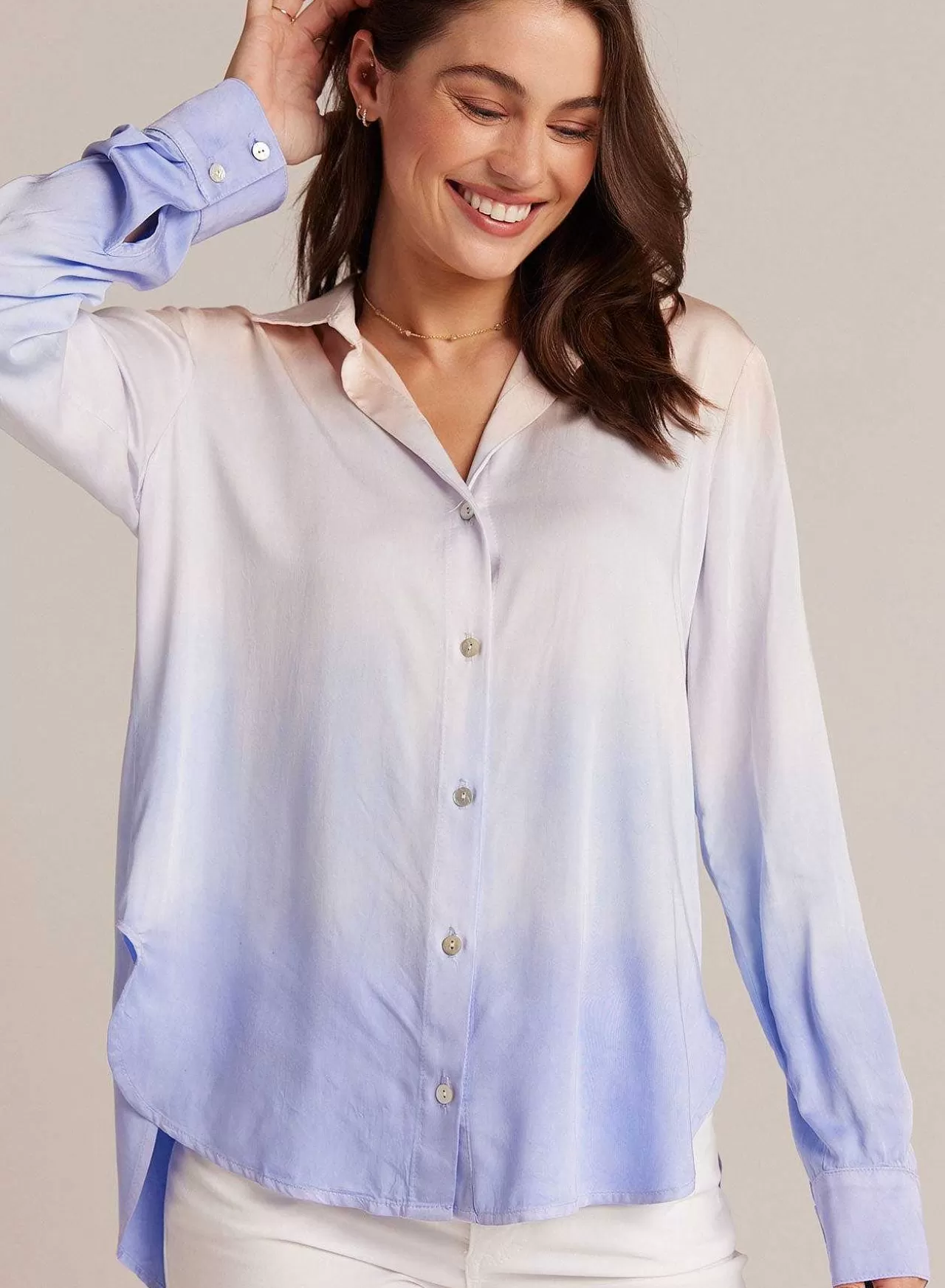 Flowy Button Down - Sunrise Ombre-Kleurstof>Bella Dahl Fashion