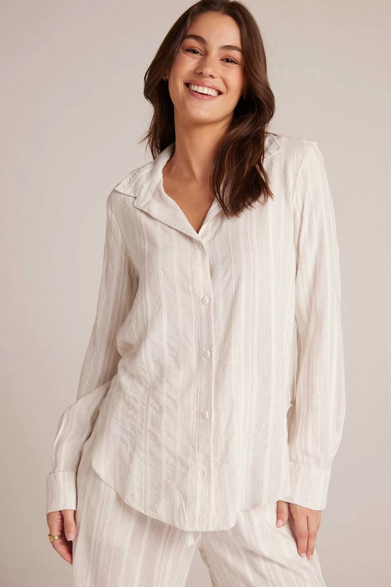 Flowy Button-Down - Witte Zandstreep>Bella Dahl Sale
