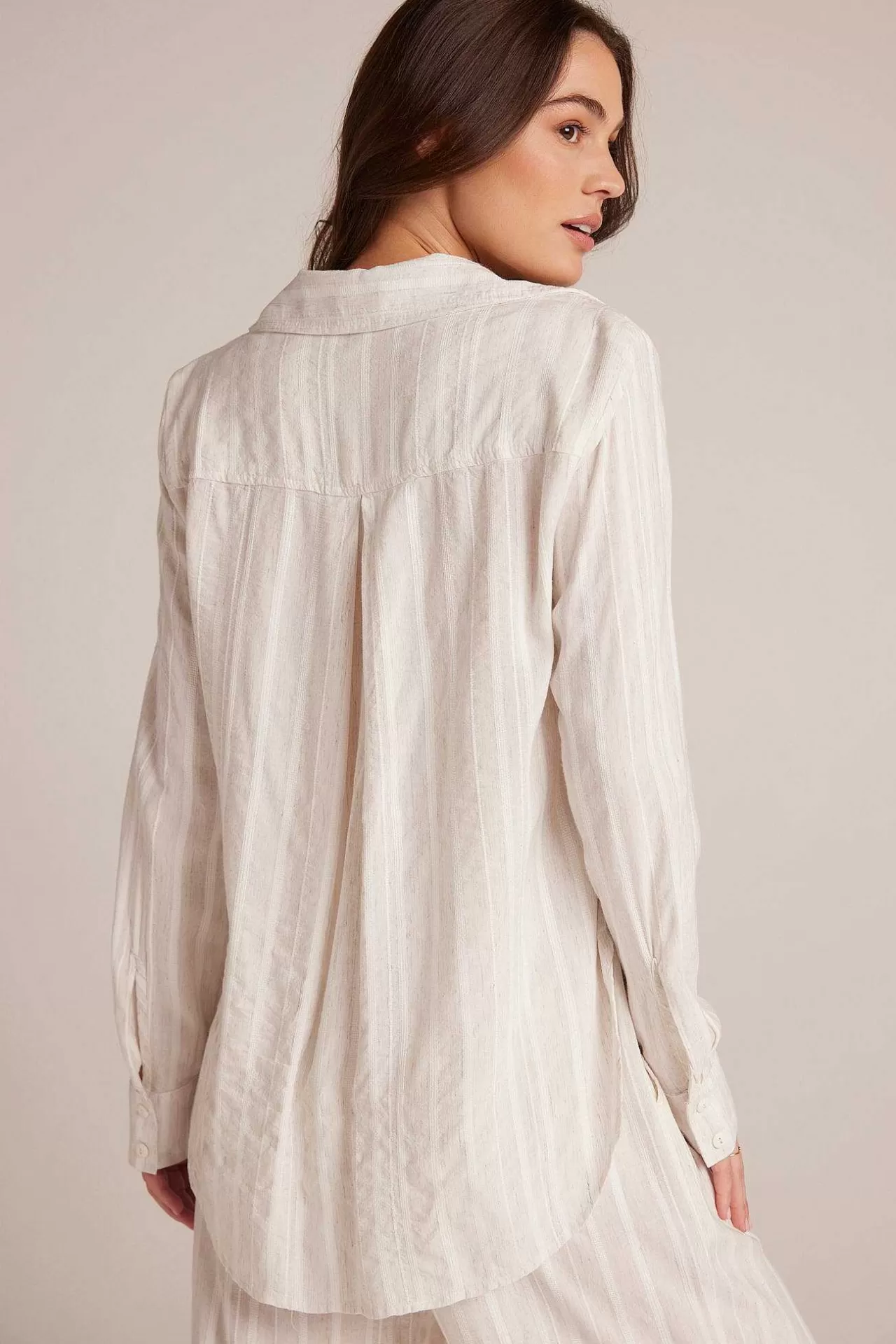 Flowy Button-Down - Witte Zandstreep>Bella Dahl Sale