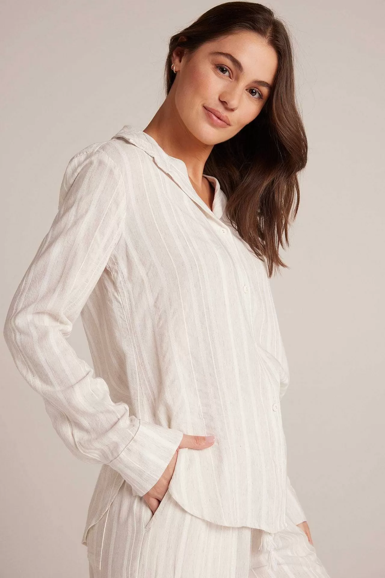 Flowy Button-Down - Witte Zandstreep>Bella Dahl Hot