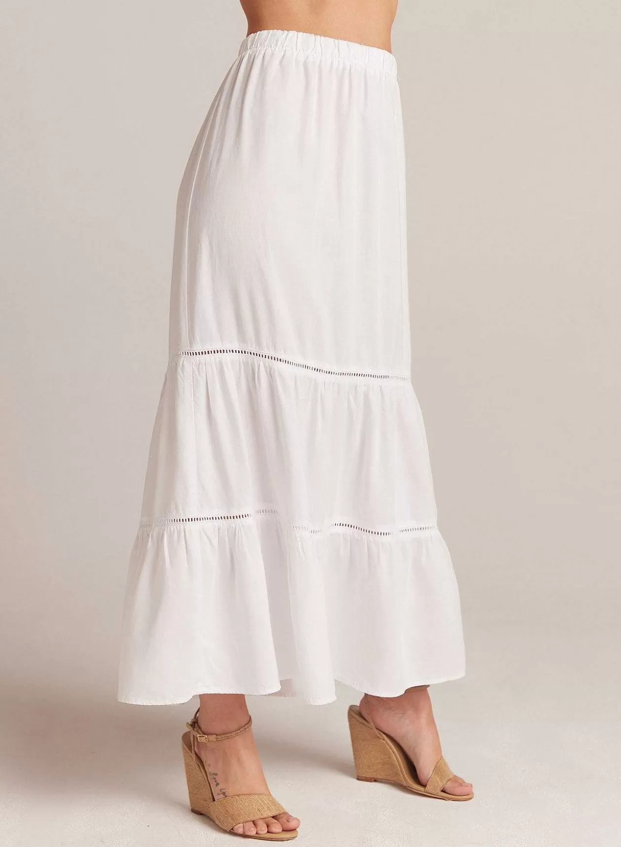 Gelaagde Maxirok Met Ladderafwerking - Wit>Bella Dahl Online