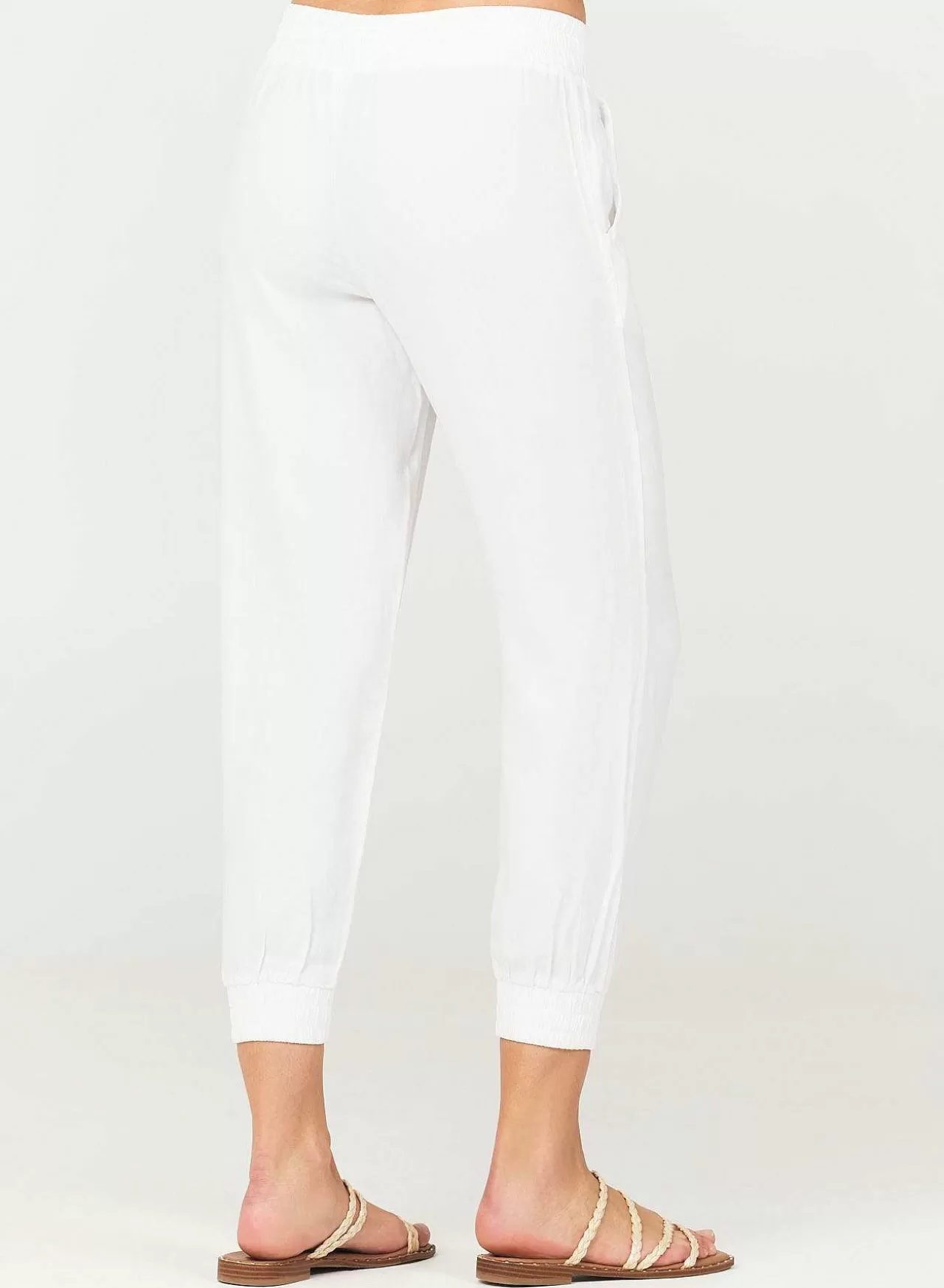 Gemakkelijke Joggingbroek Met Trekkoord - Wit>Bella Dahl Fashion