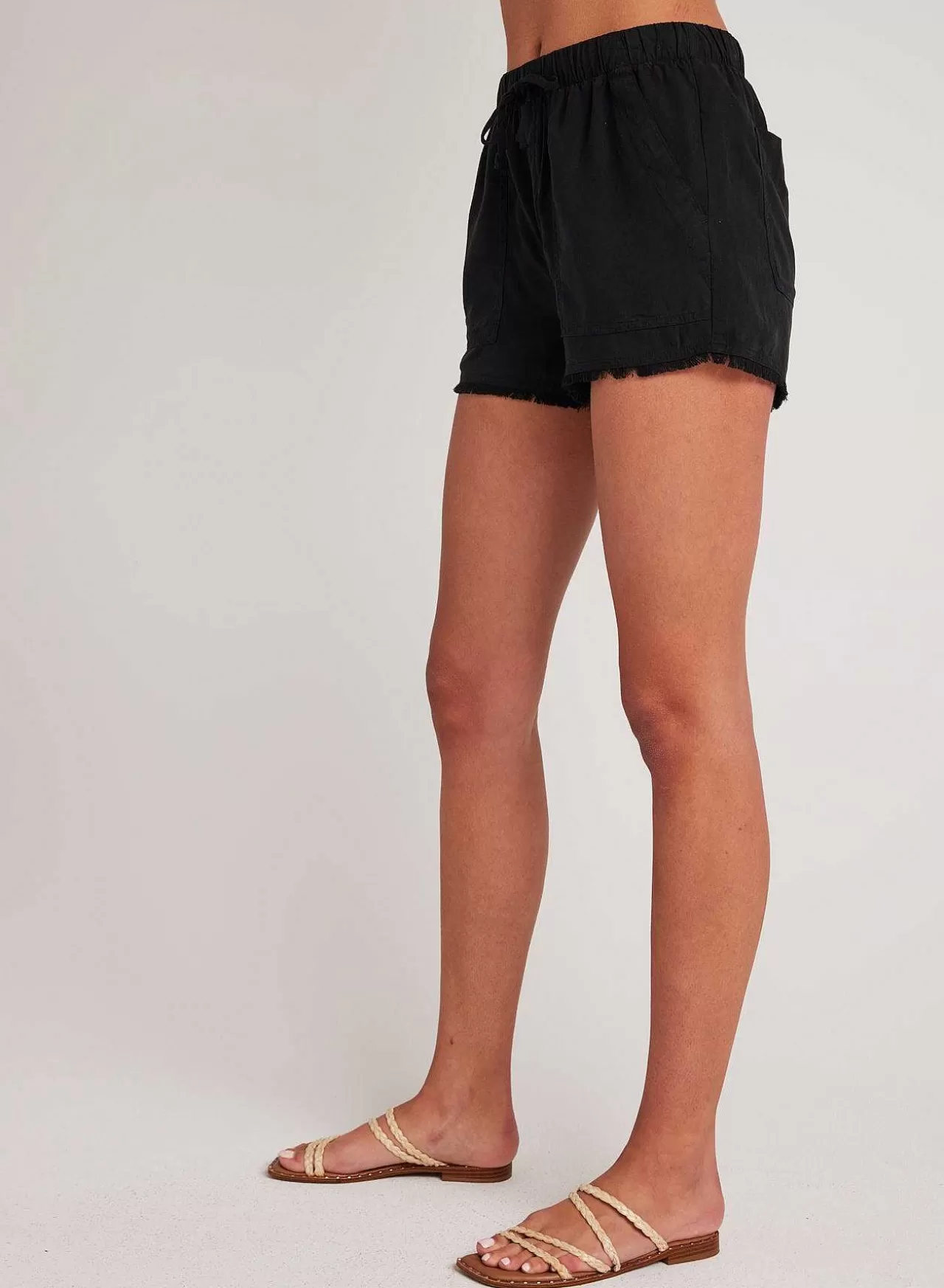 Gerafelde Zoomzak Kort - Vintage Zwart>Bella Dahl Store