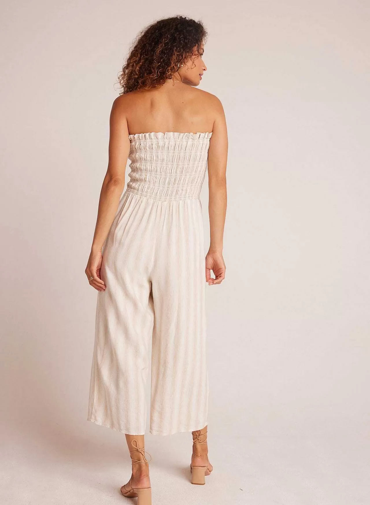 Gesmokte Strapless Jumpsuit - Playa Sand Stripe>Bella Dahl Hot