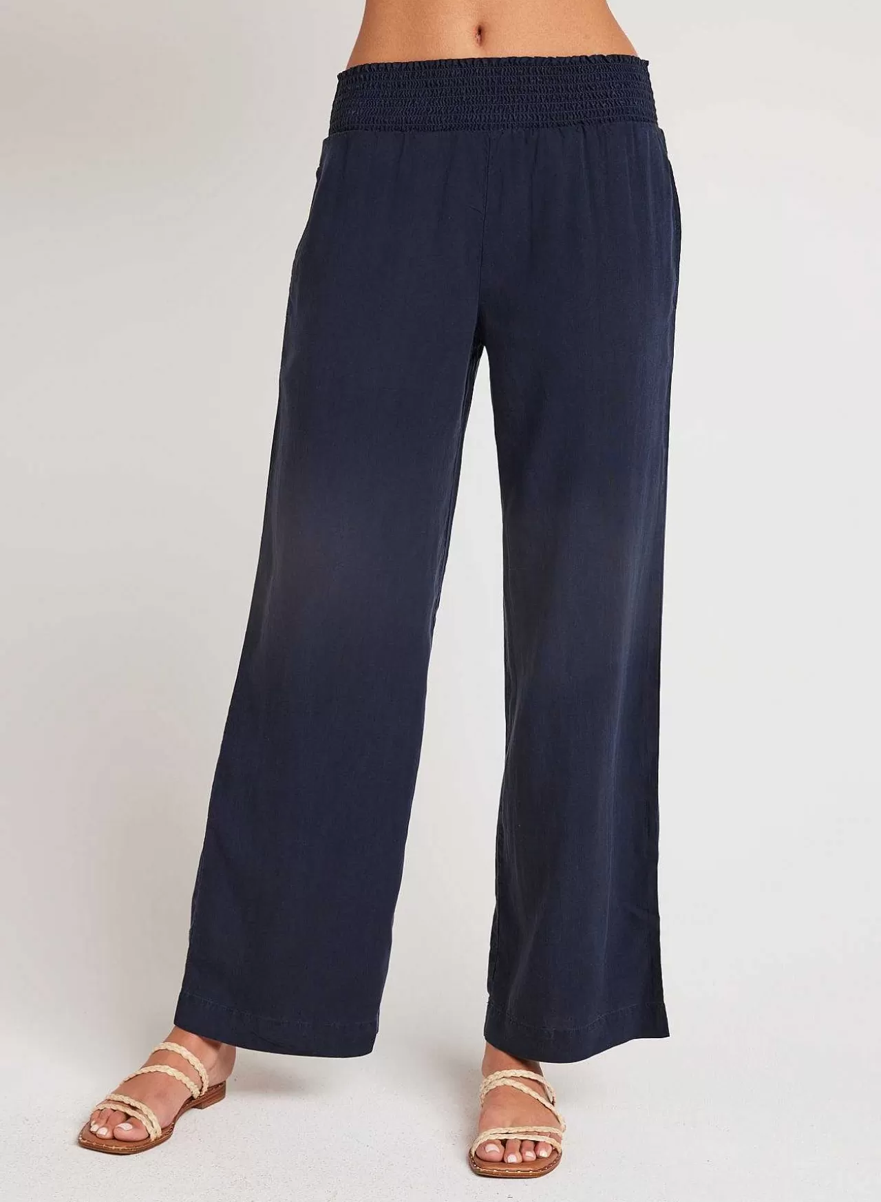 Gesmokte Taille Met Wijde Pijpen - Eindeloze Zee>Bella Dahl Shop
