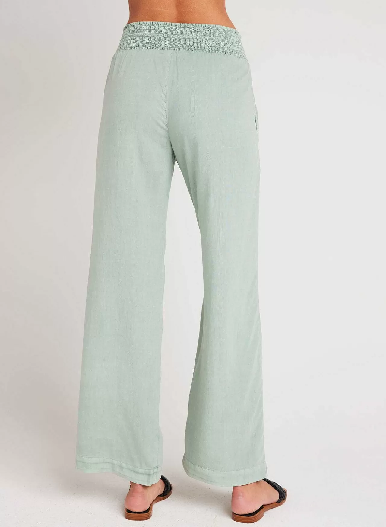 Gesmokte Taille Met Wijde Pijpen - Oasis Green>Bella Dahl Cheap