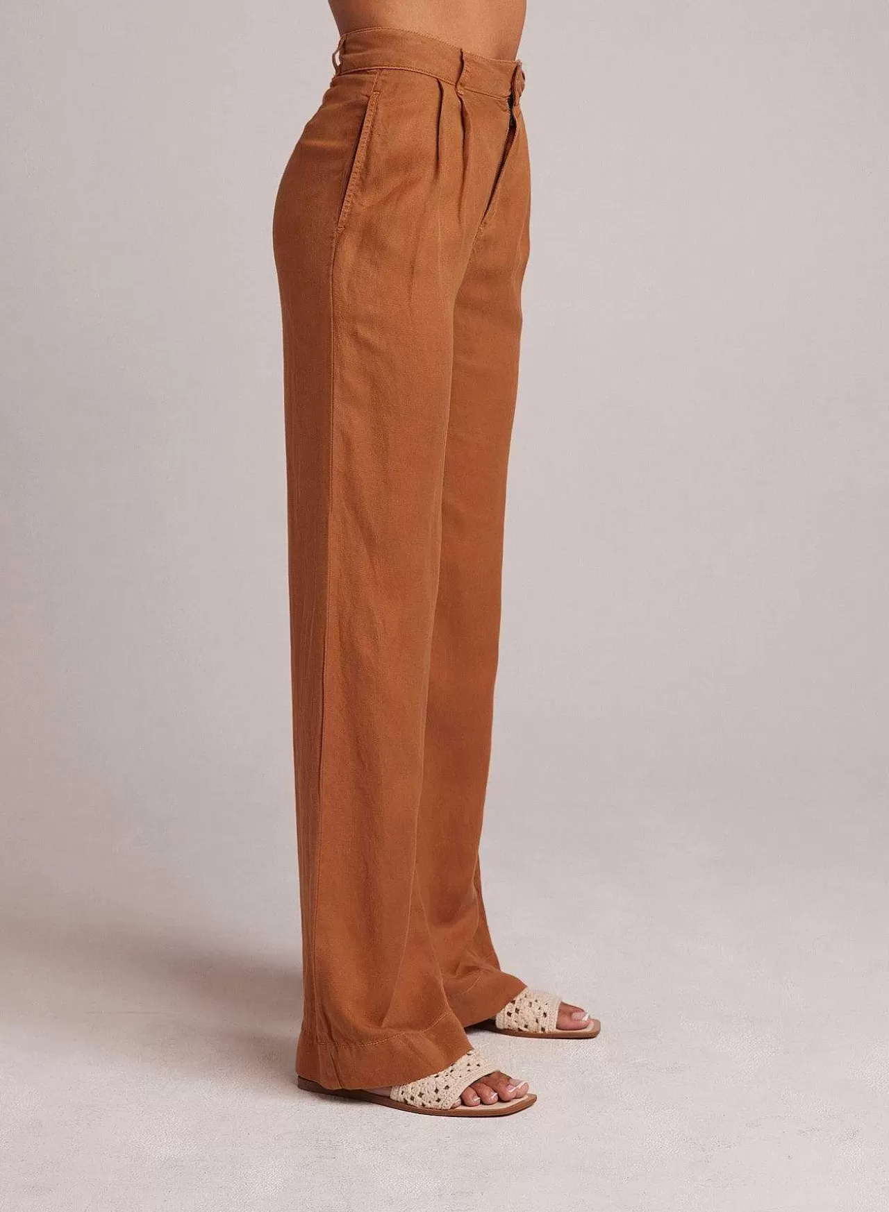 Greta Geplooide Broek Met Wijde Pijpen - Gouden Henna>Bella Dahl Hot