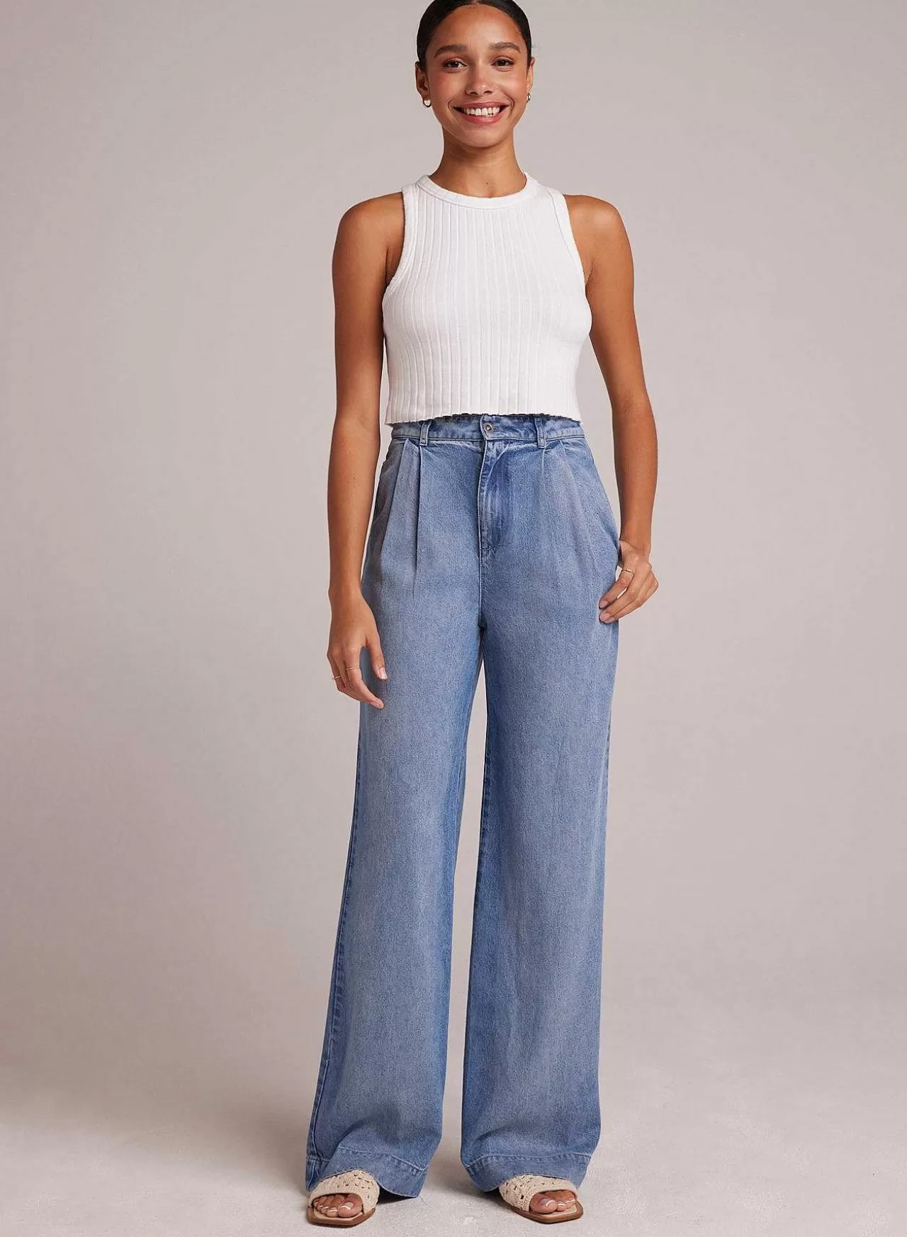 Greta Geplooide Broek Met Wijde Pijpen - Pacific Salt Wash>Bella Dahl Outlet
