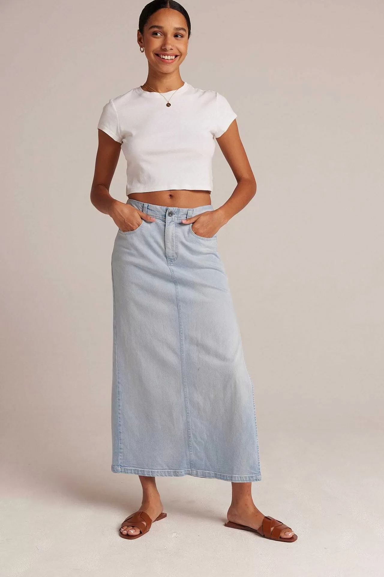 Indigo Rok Met Zijsplitten - Ocean Mist Wash>Bella Dahl Cheap