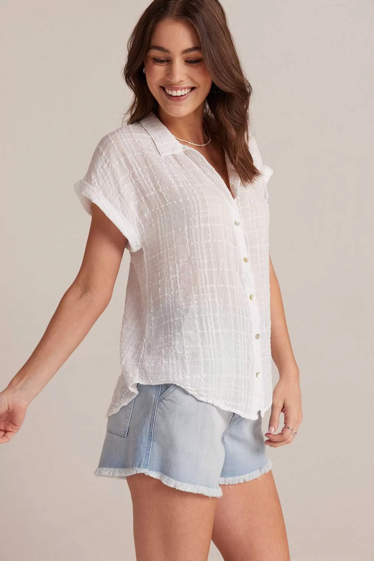 Kapmouw Met Knoopsluiting - Wit>Bella Dahl Cheap