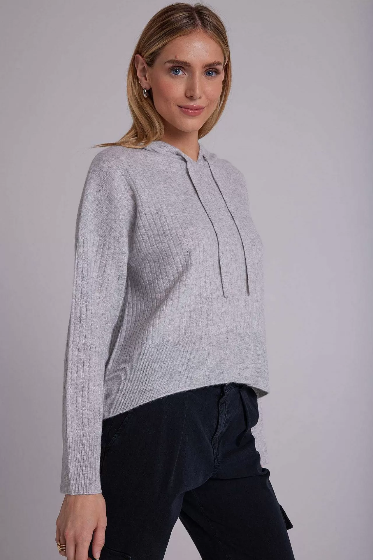 Kasjmier Trui Met Capuchon - Heather Fog>Bella Dahl Fashion