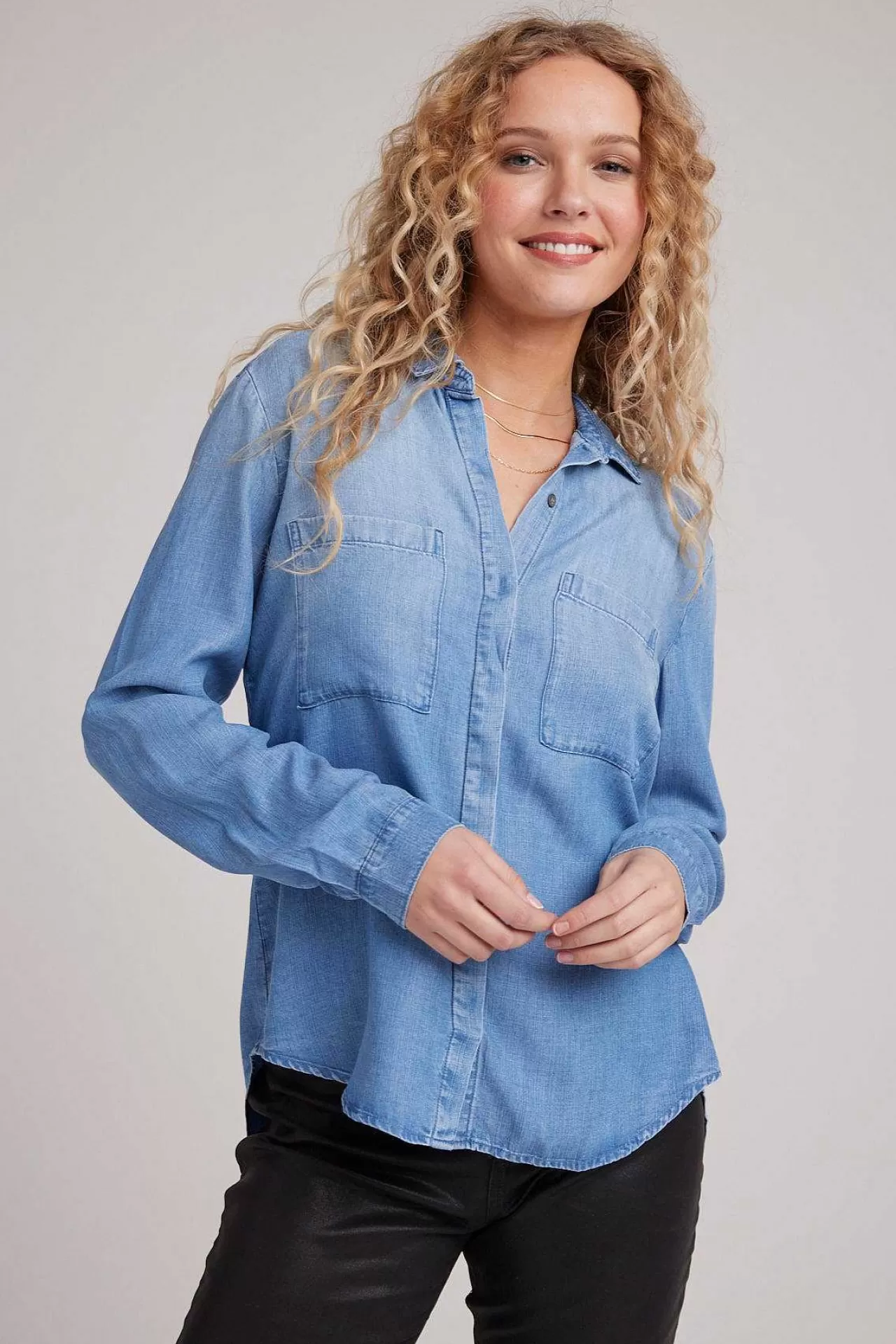 Klassieke Button-Down Met Twee Zakken - Medium Ombre-Wassing>Bella Dahl Clearance