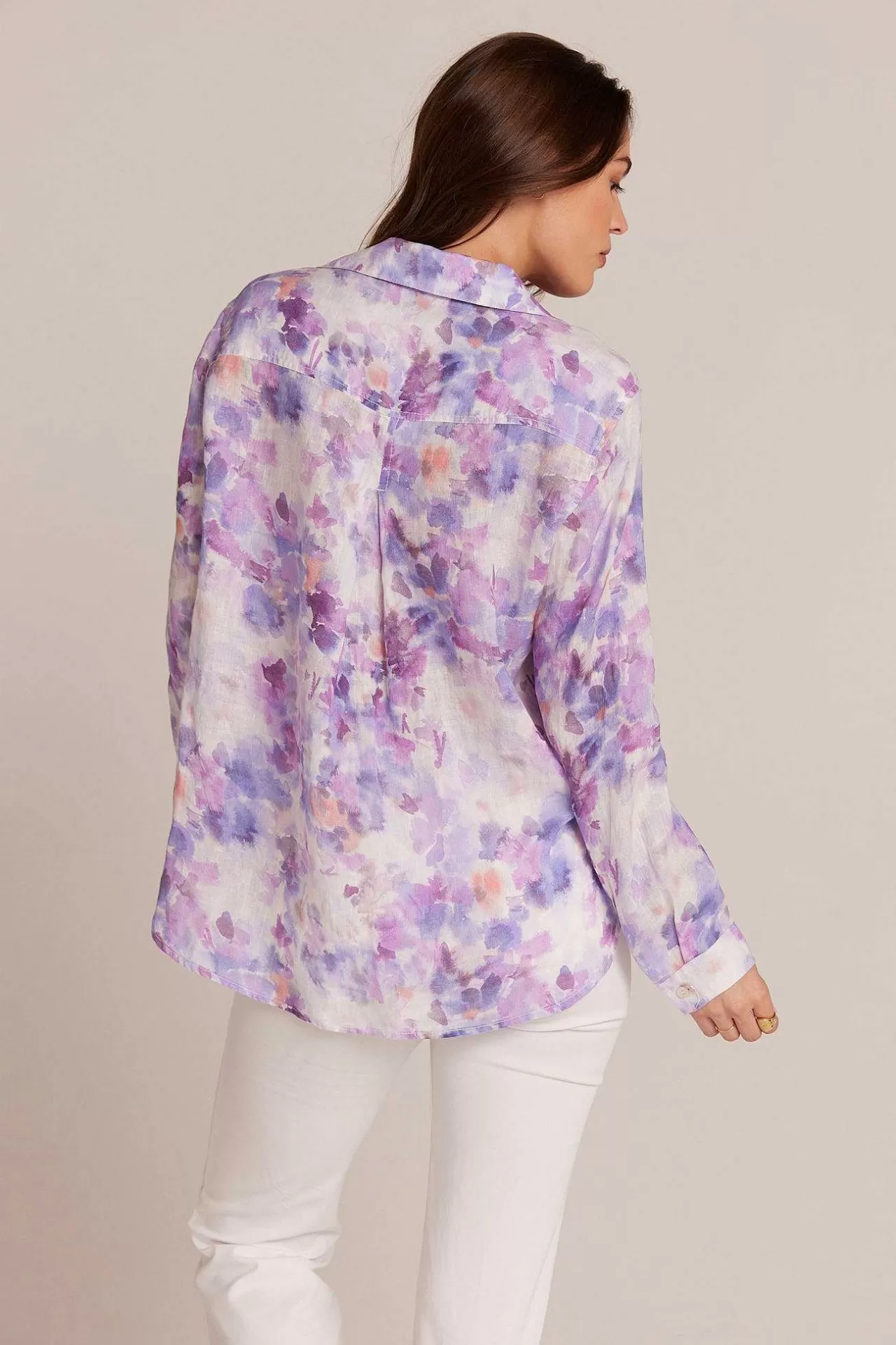 Linnen Zak Met Knoopsluiting - Iris Bloemenprint>Bella Dahl Outlet