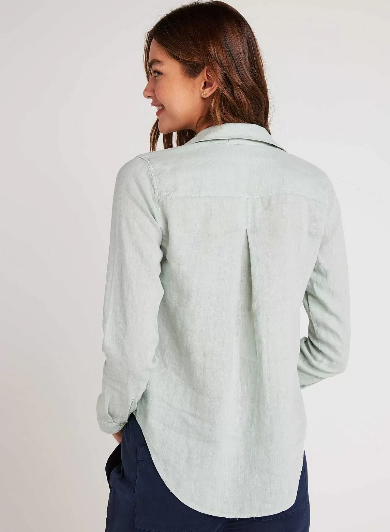 Linnen Zak Met Knoopsluiting - Oasis Green>Bella Dahl Clearance