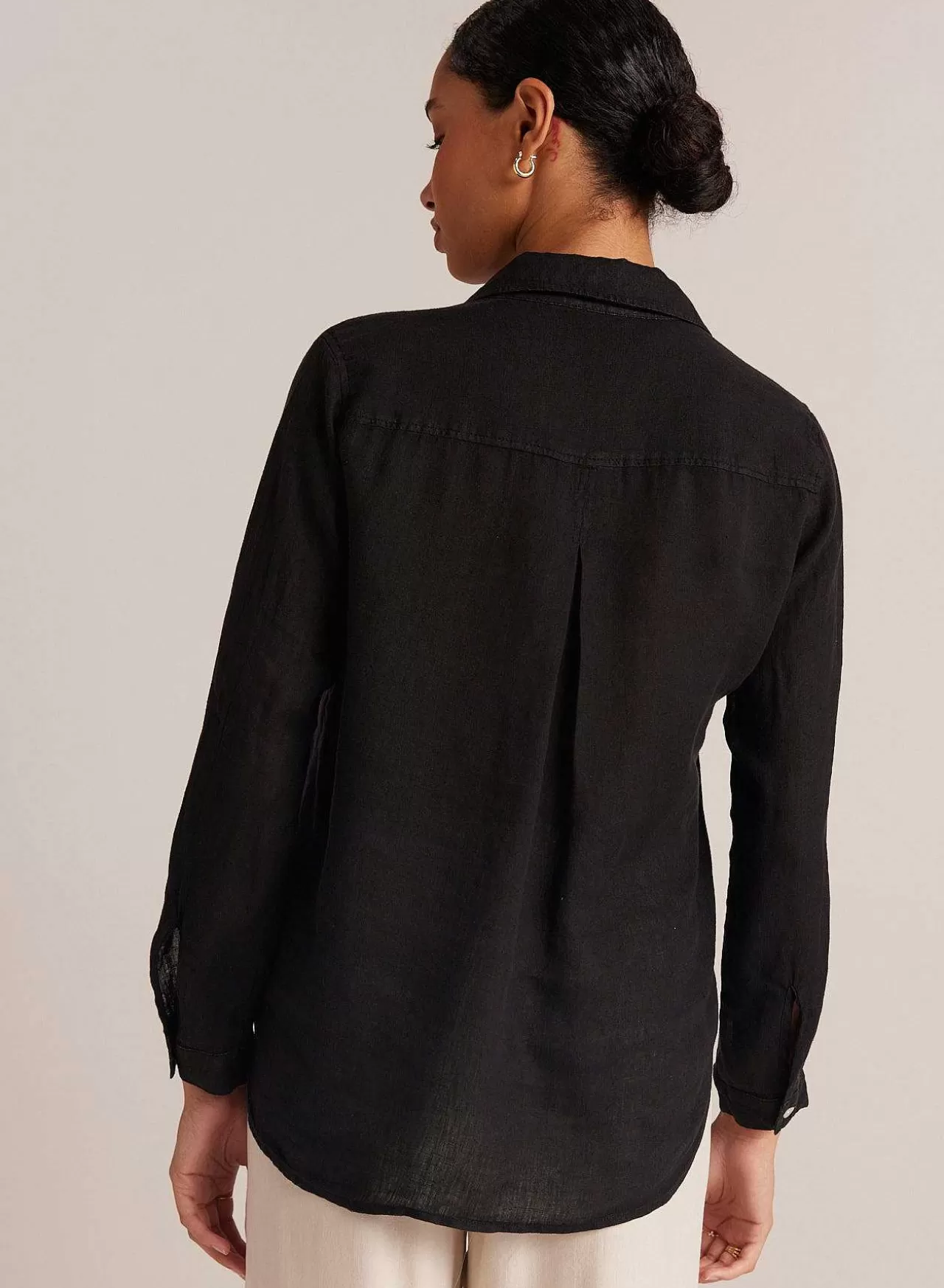 Linnen Zak Met Knoopsluiting - Vintage Zwart>Bella Dahl Fashion