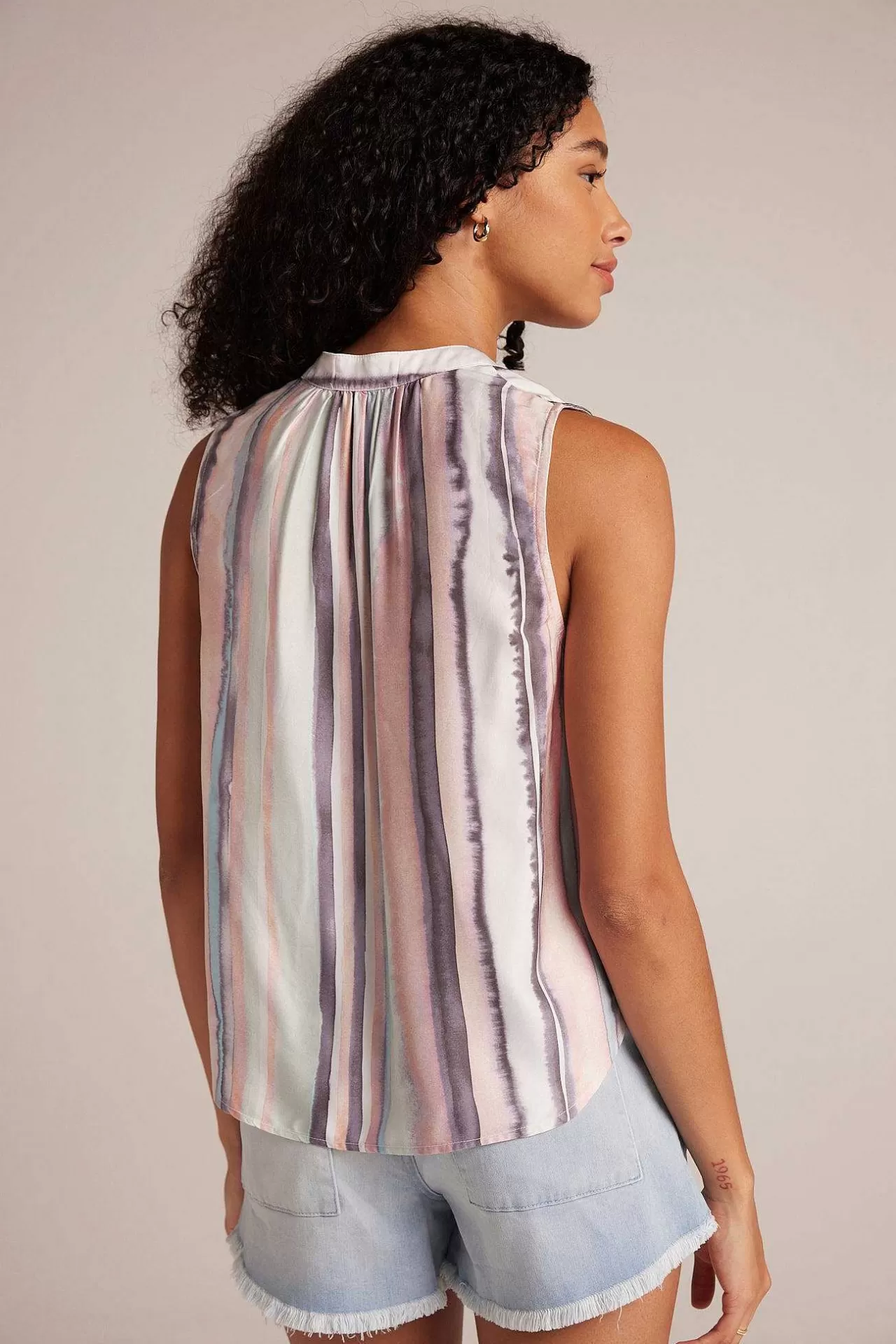 Mouwloze Blouse Met Gesmokte Schouder - Kuststreepprint>Bella Dahl New