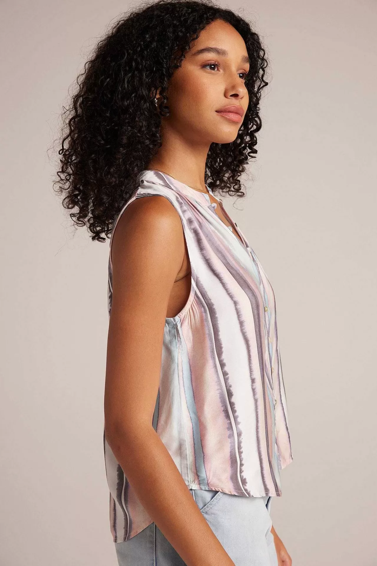 Mouwloze Blouse Met Gesmokte Schouder - Kuststreepprint>Bella Dahl New