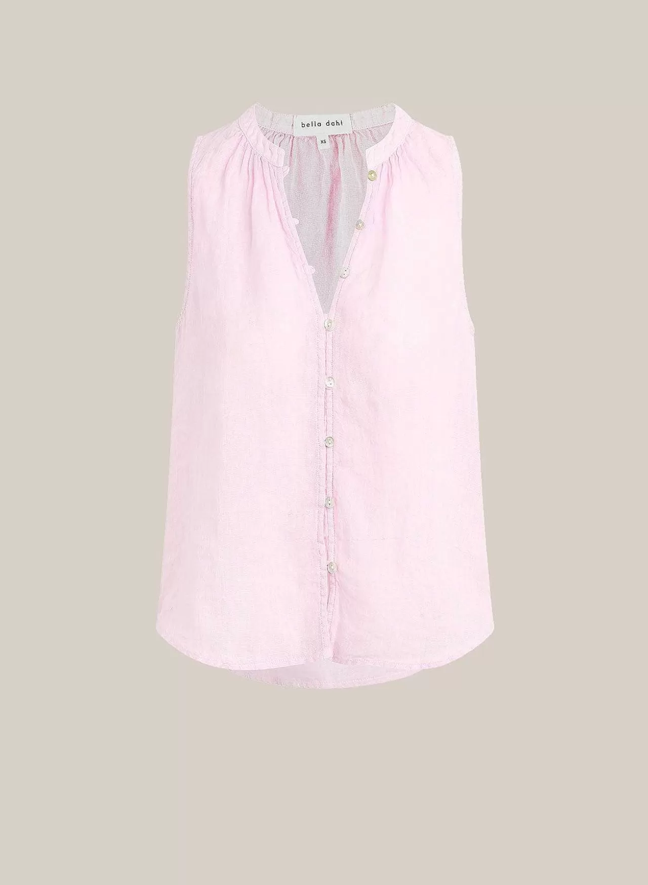 Mouwloze Gesmokte Schouderblouse - Lichte Orchidee>Bella Dahl Hot