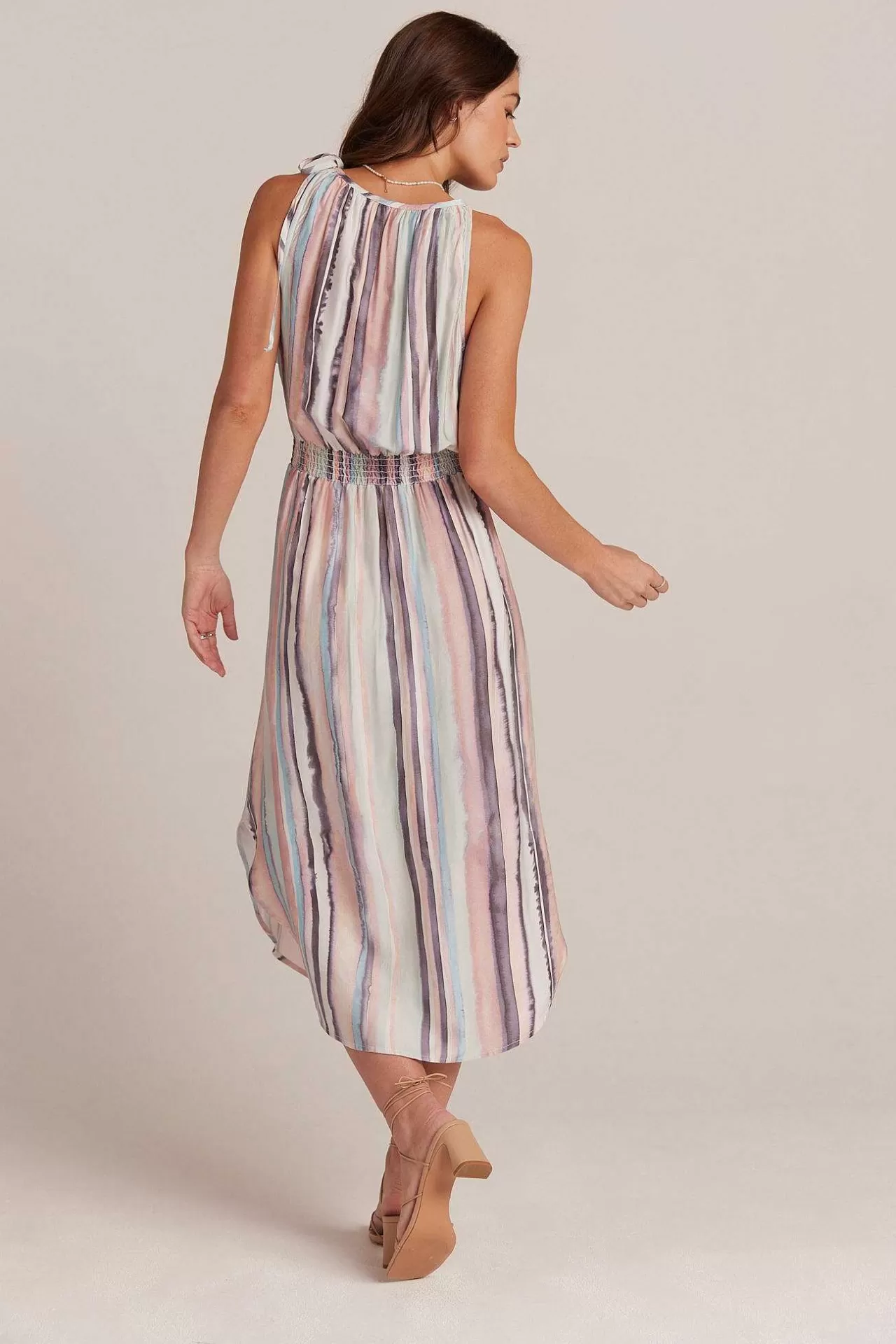 Mouwloze Midi-Jurk Met Gesmokte Taille En Kuststreepprint>Bella Dahl Best Sale