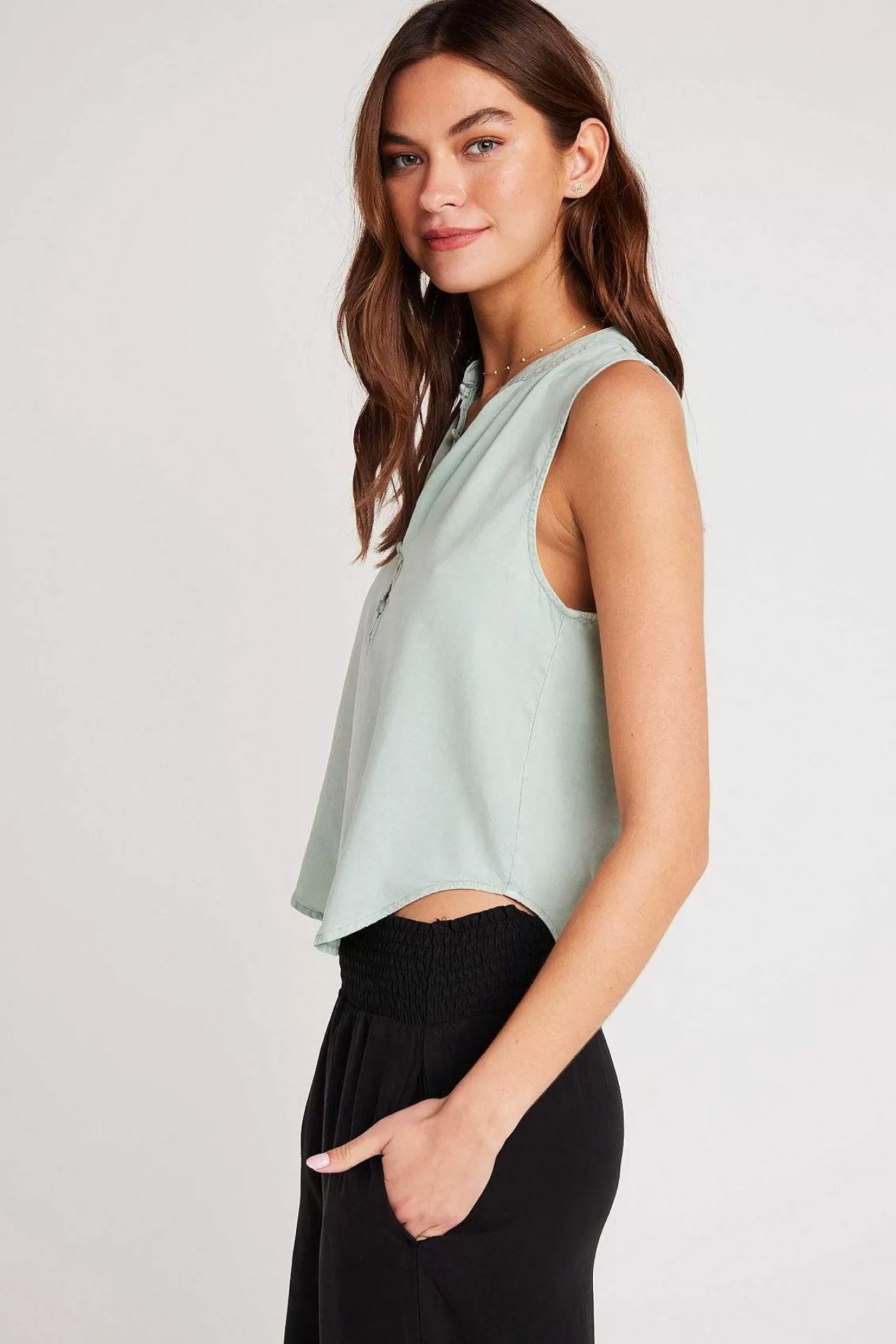 Mouwloze Trui - Oase Groen>Bella Dahl New