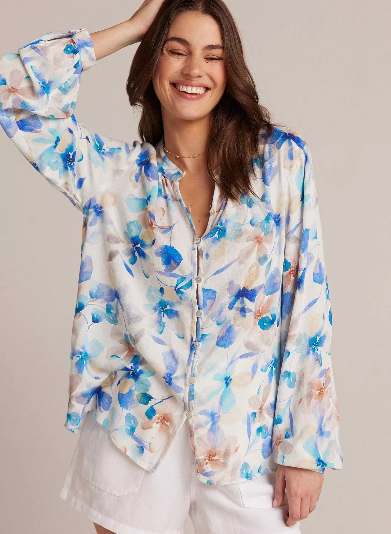 Overhemd Met Knooplus Aan De Voorkant - Malibu-Bloemenprint>Bella Dahl New