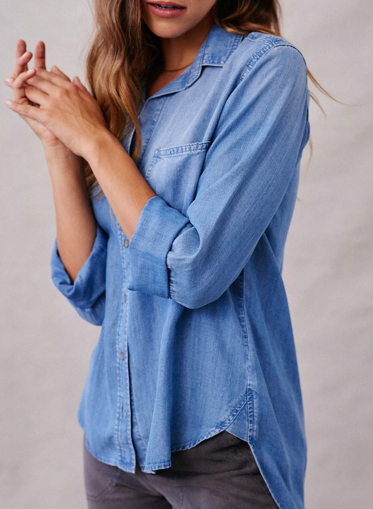 Overhemd Met Knoopsluiting - Medium Ombre-Wassing>Bella Dahl Hot