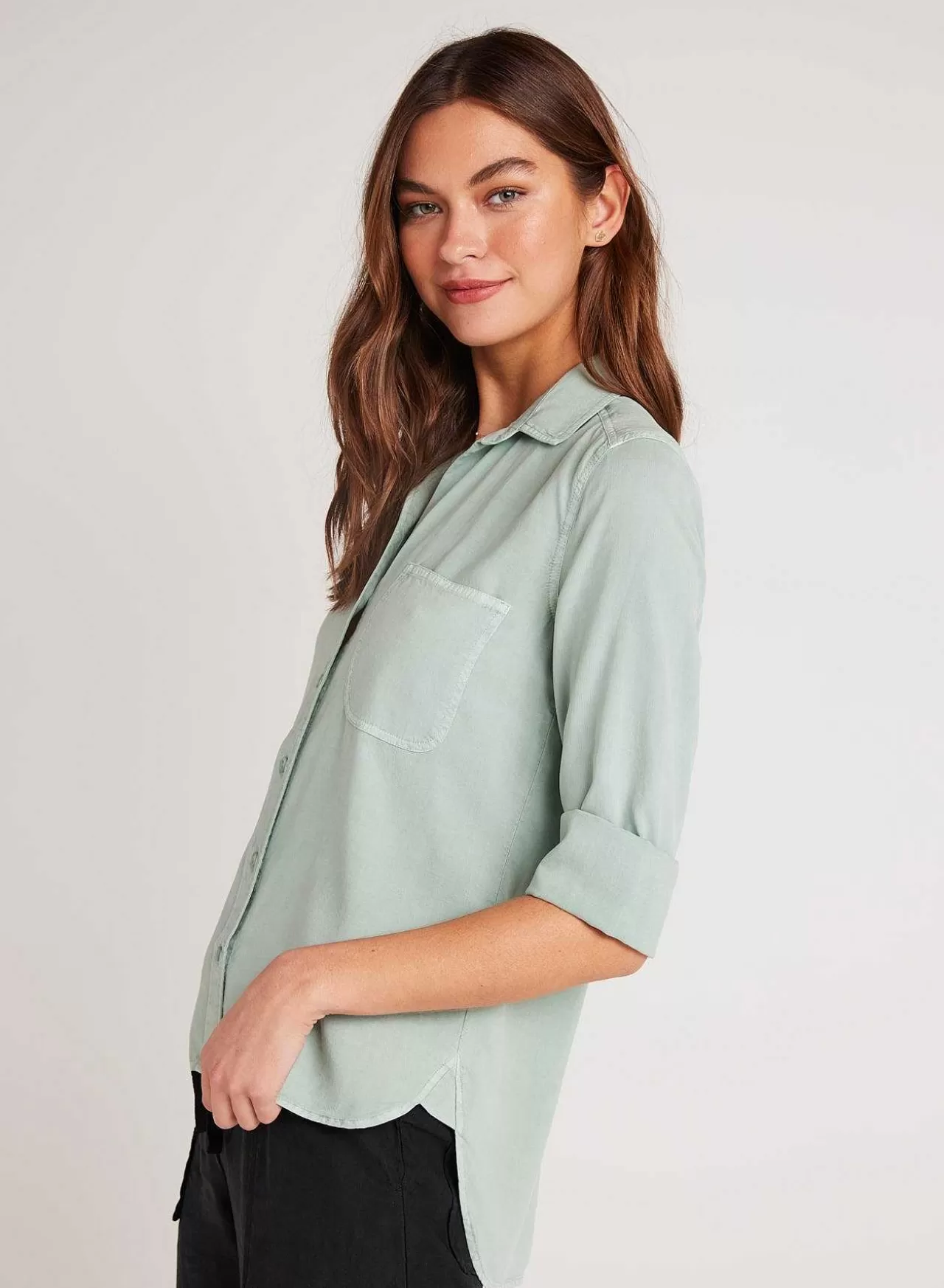 Overhemd Staart Button Down - Oase Groen>Bella Dahl Hot