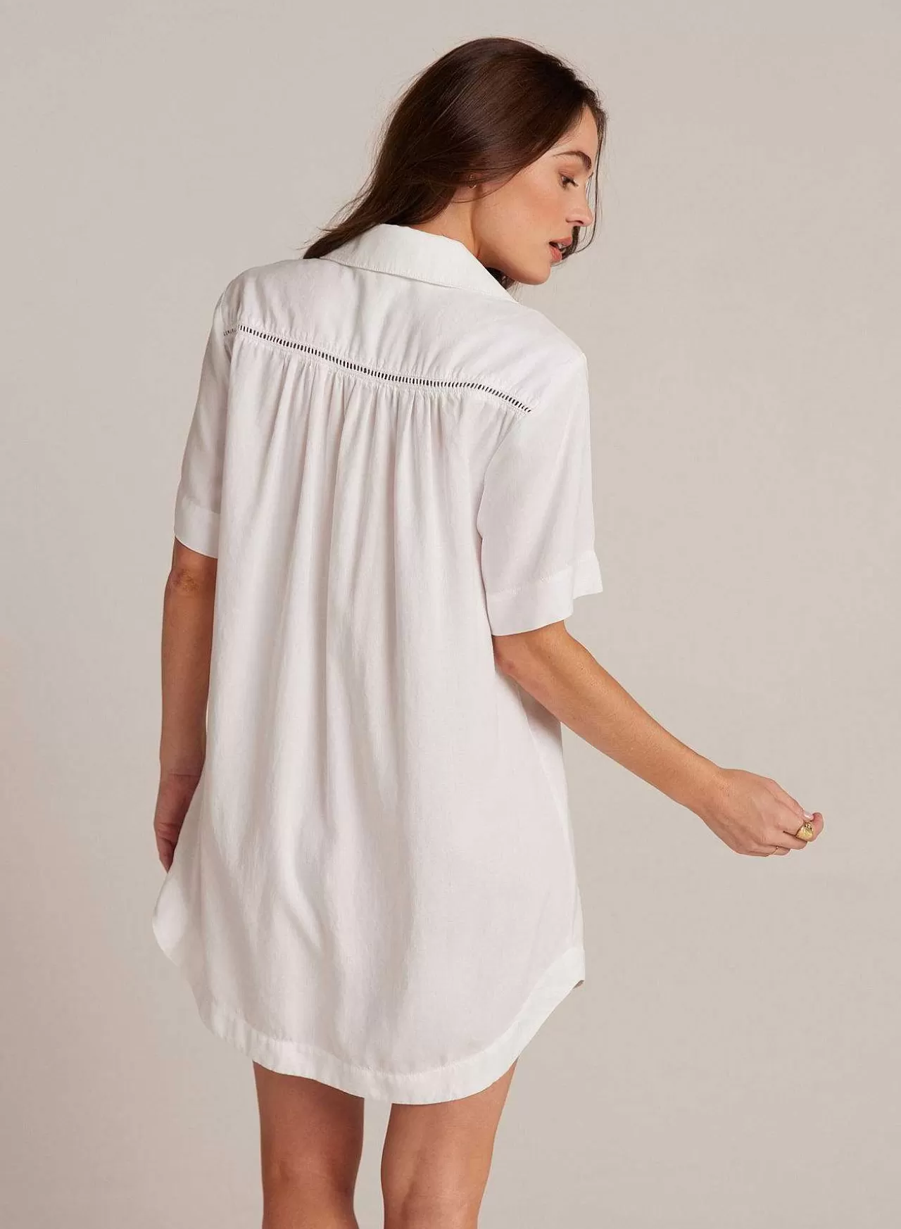 Overhemdjurk Met Ladderafwerking - Wit>Bella Dahl Sale