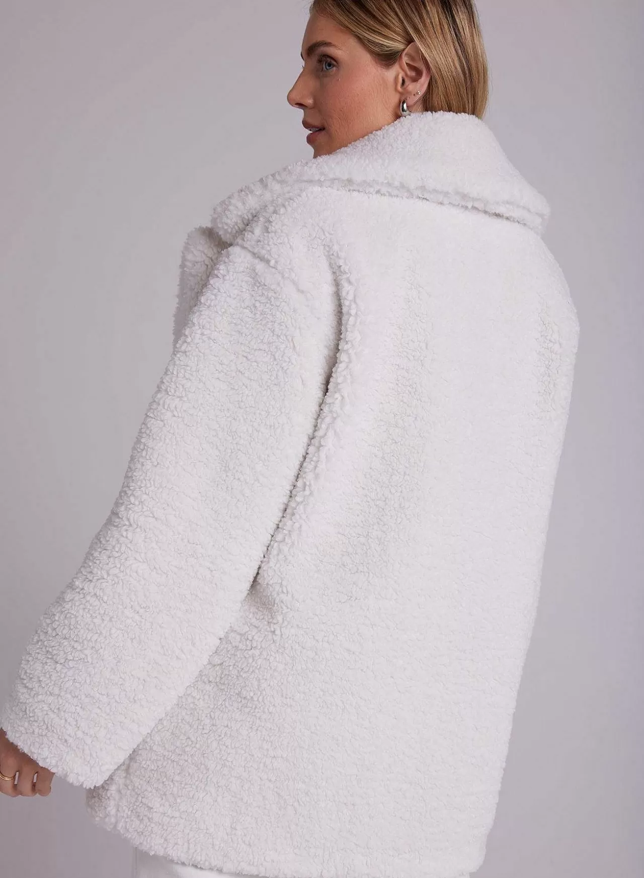 Oversized Teddyjas Met Inkepingskraag - Winterwit>Bella Dahl New