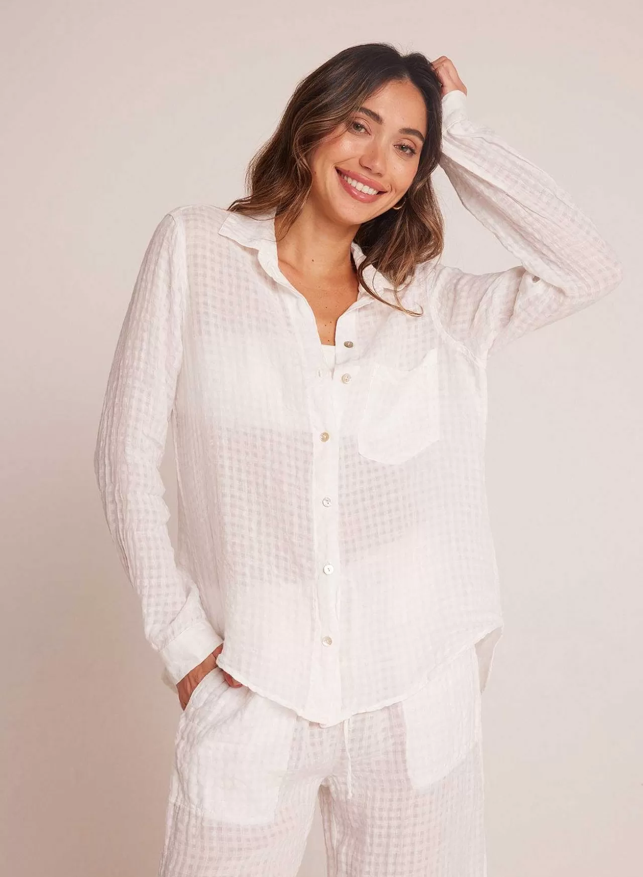 Oversized Zak Met Knoopsluiting - Wit>Bella Dahl Best