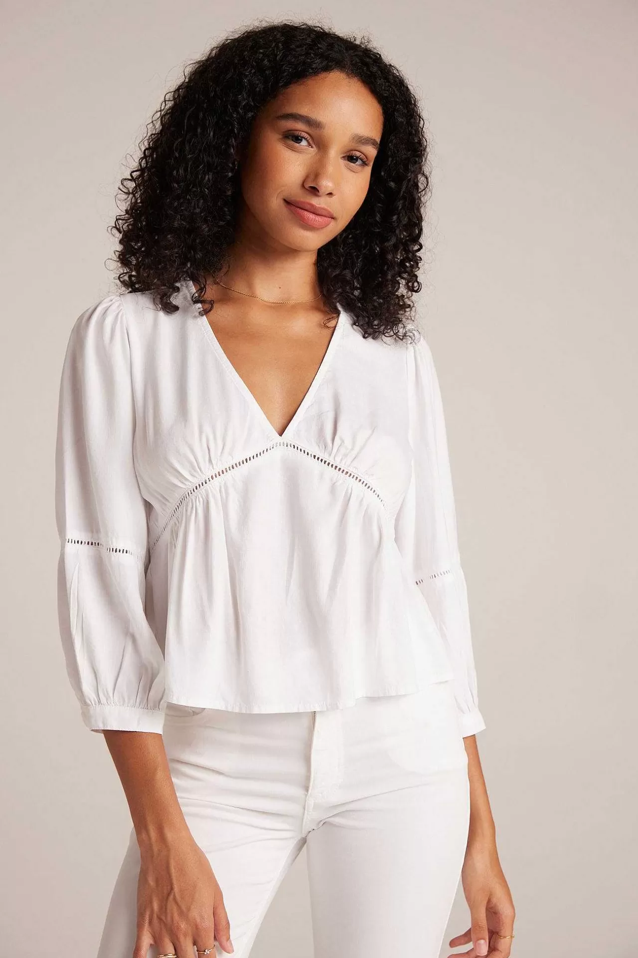 Peplumtop Met Ladderversiering - Wit>Bella Dahl Clearance