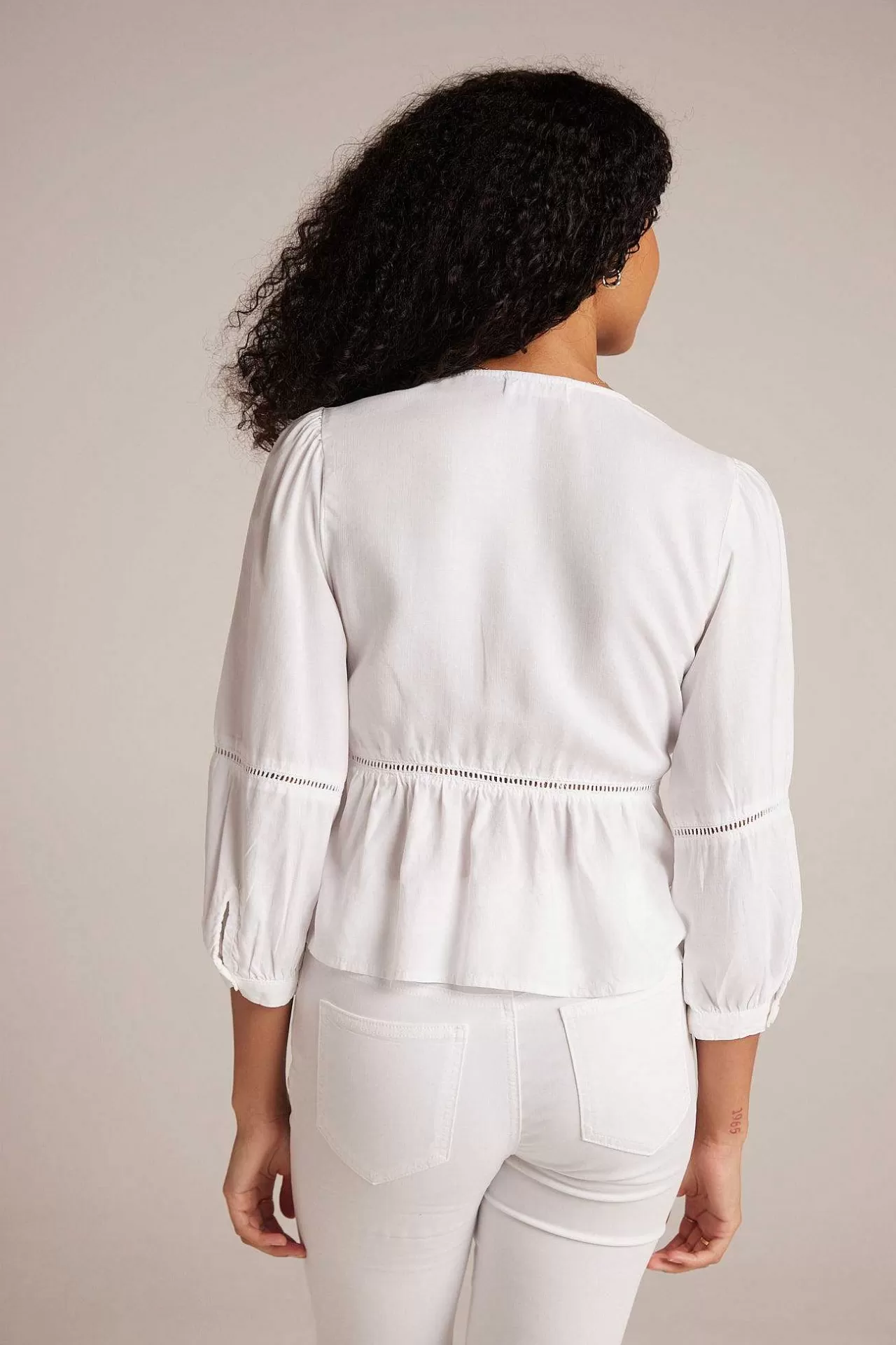 Peplumtop Met Ladderversiering - Wit>Bella Dahl Clearance