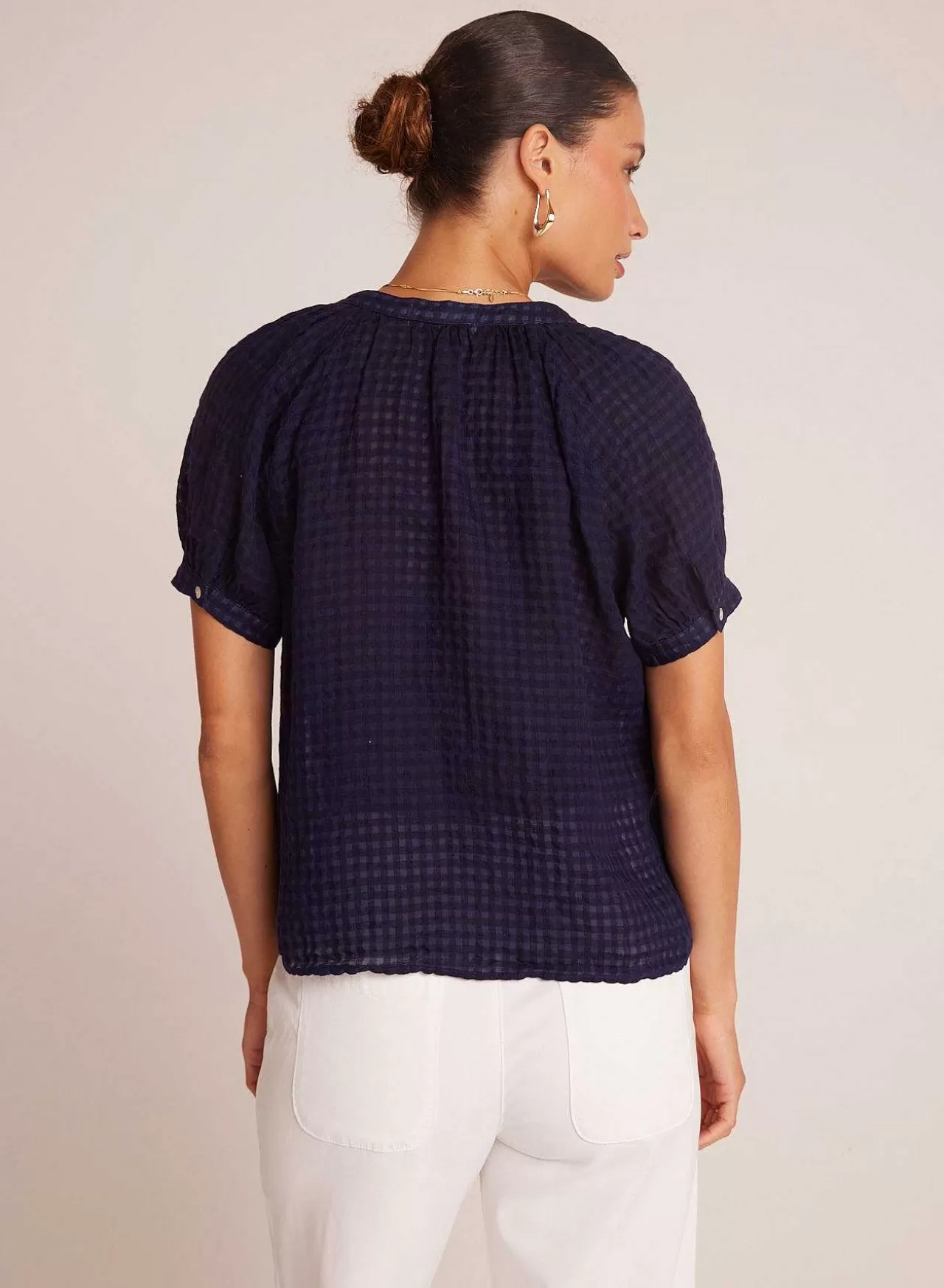 Raglan Trui Met Korte Mouwen - Tropic Navy>Bella Dahl Sale