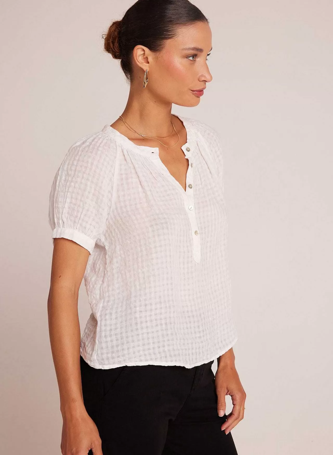 Raglan Trui Met Korte Mouwen - Wit>Bella Dahl Cheap