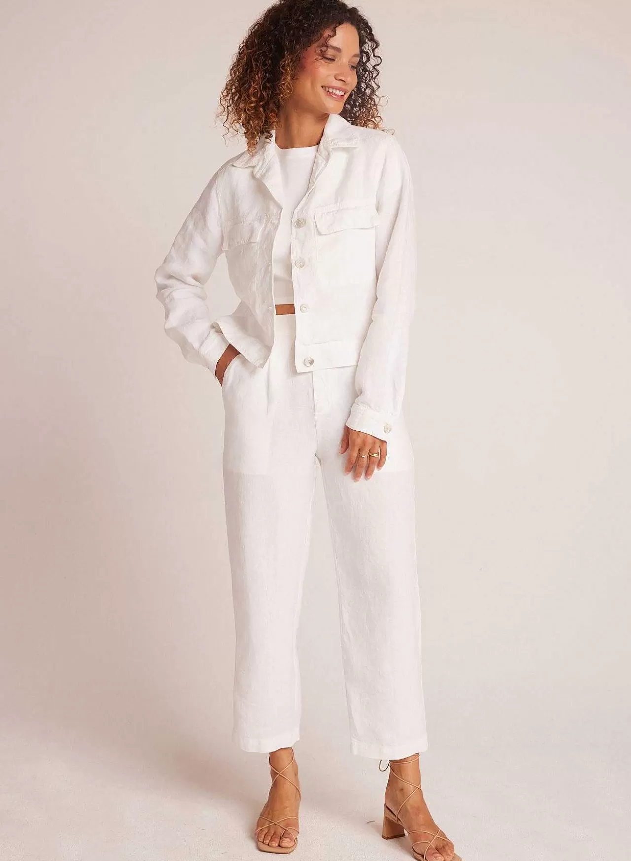Relaxte Broek Met Plooien Aan De Voorkant - Wit>Bella Dahl Cheap