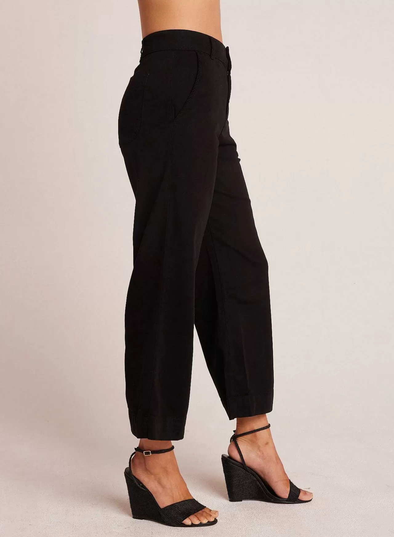Saige Cropped Broek Met Wijde Pijpen - Zwart>Bella Dahl Outlet