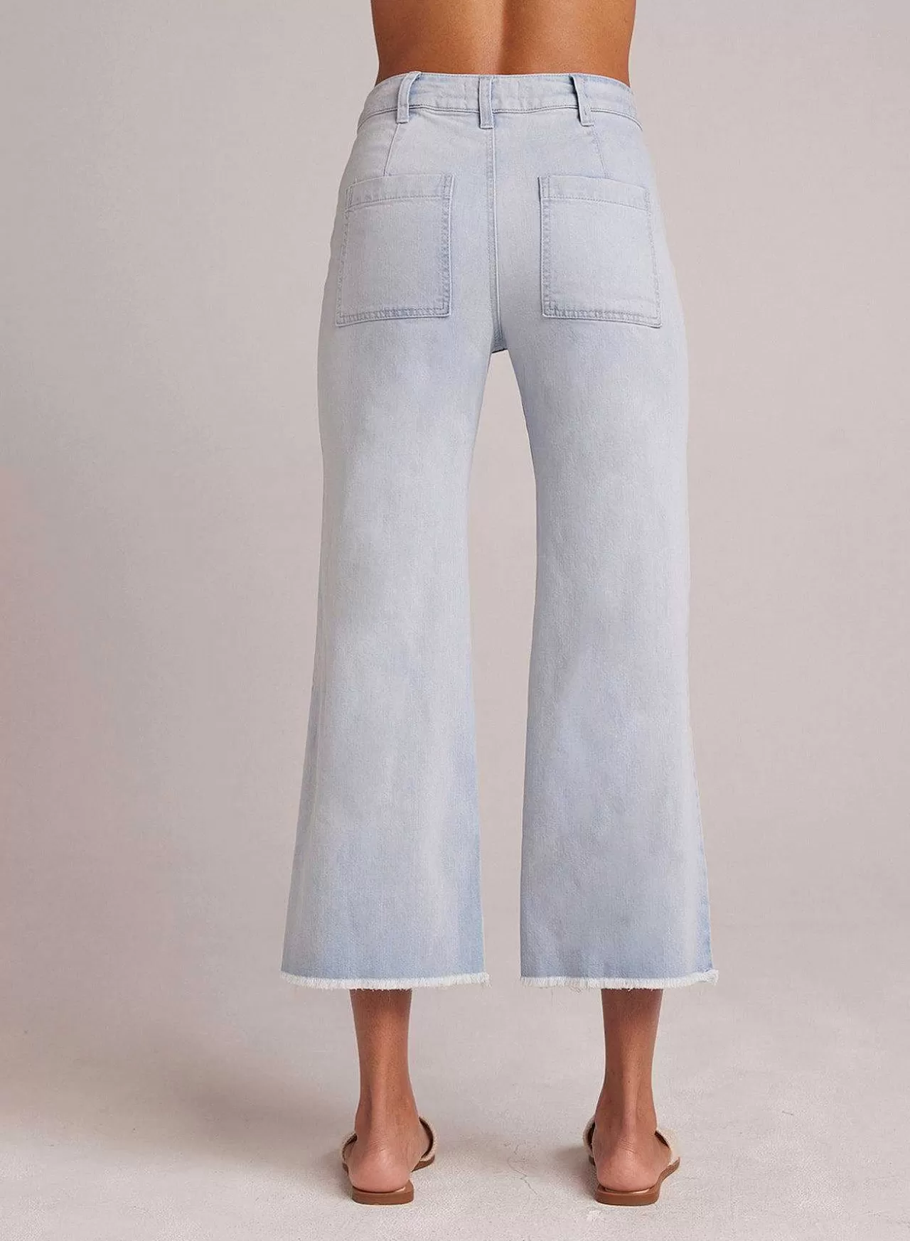 Sarah Frayed Zoom Wide Leg Crop - Ocean Mist Wash>Bella Dahl Store