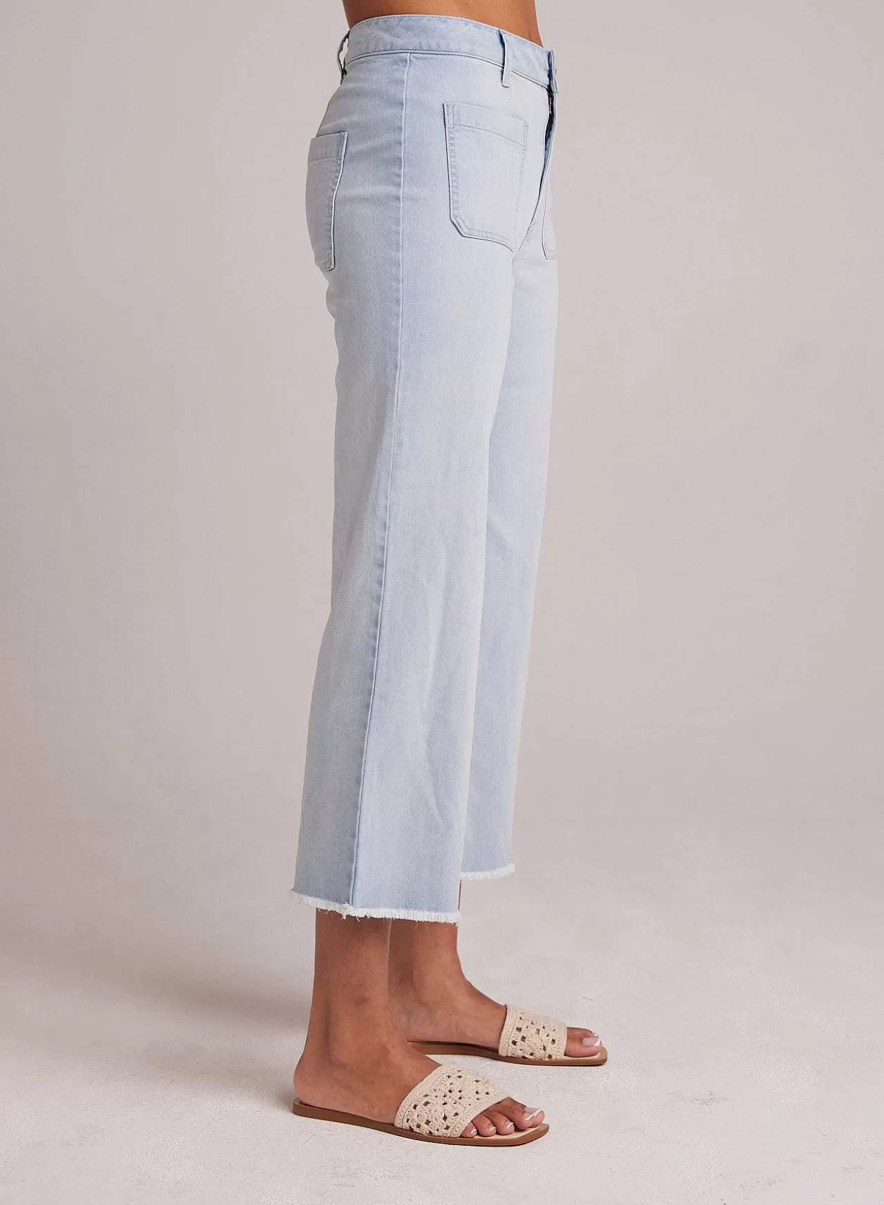 Sarah Frayed Zoom Wide Leg Crop - Ocean Mist Wash>Bella Dahl Store